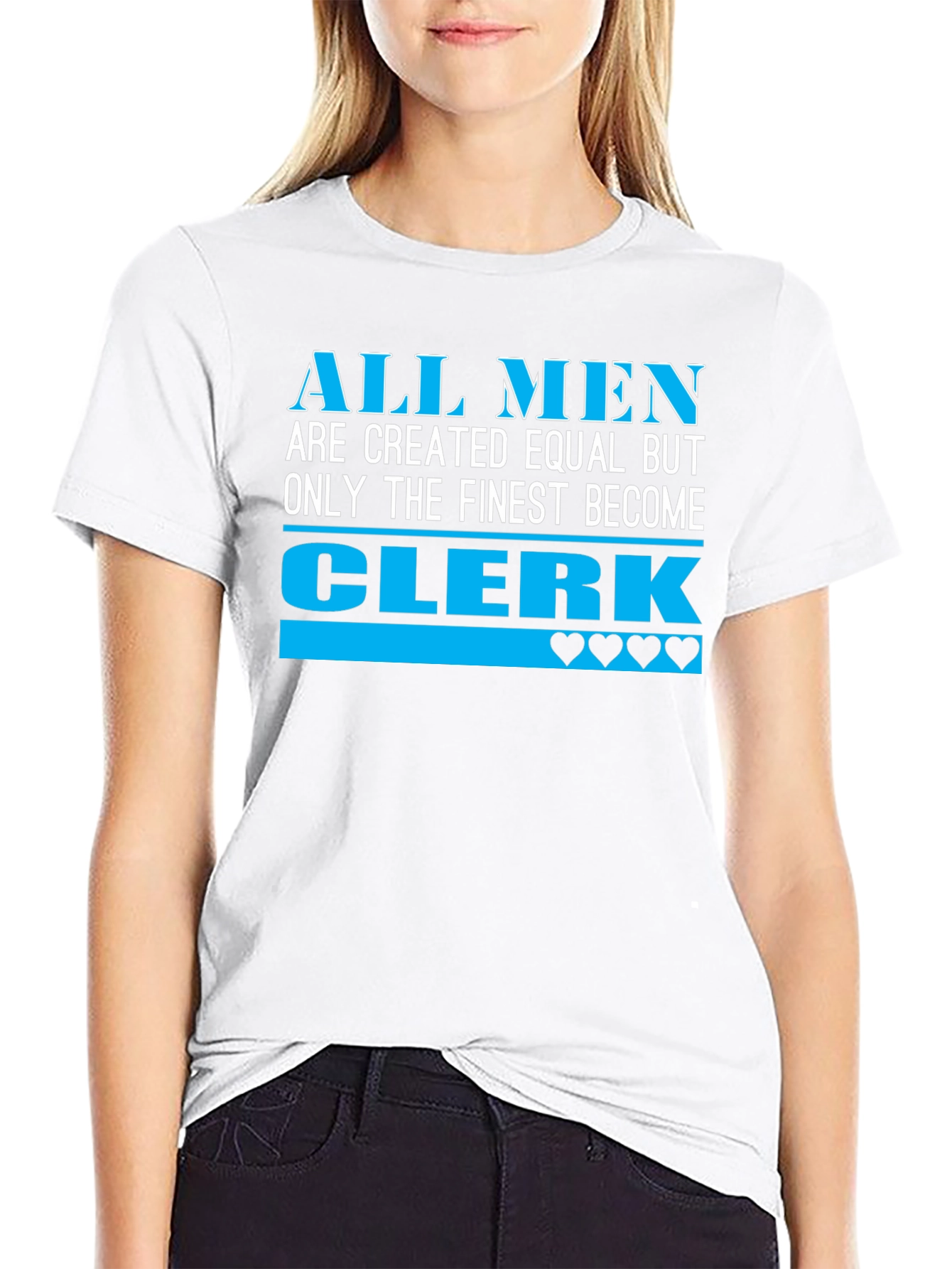 Black Finest Clerk T-Shirt: All Men Are Created Equal view 9