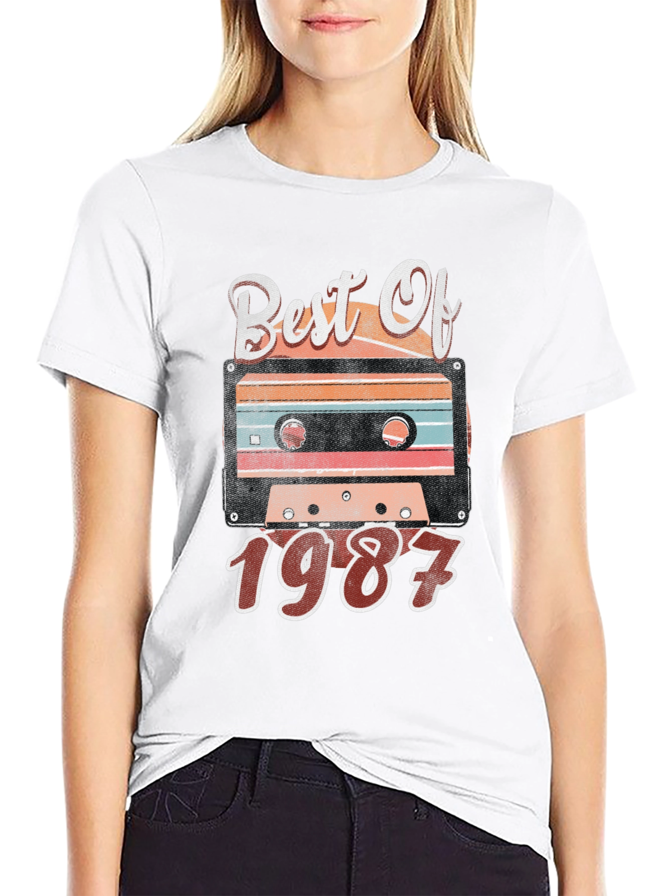 Black Best of 1987 Cassette Tape Graphic Tee view 9