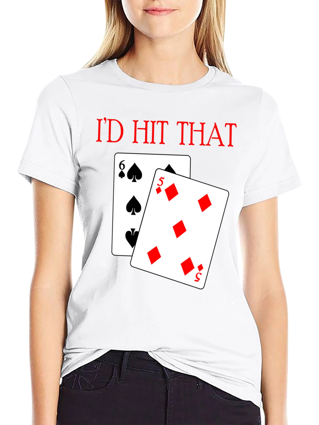 Black I'd Hit That Poker T-Shirt view 9
