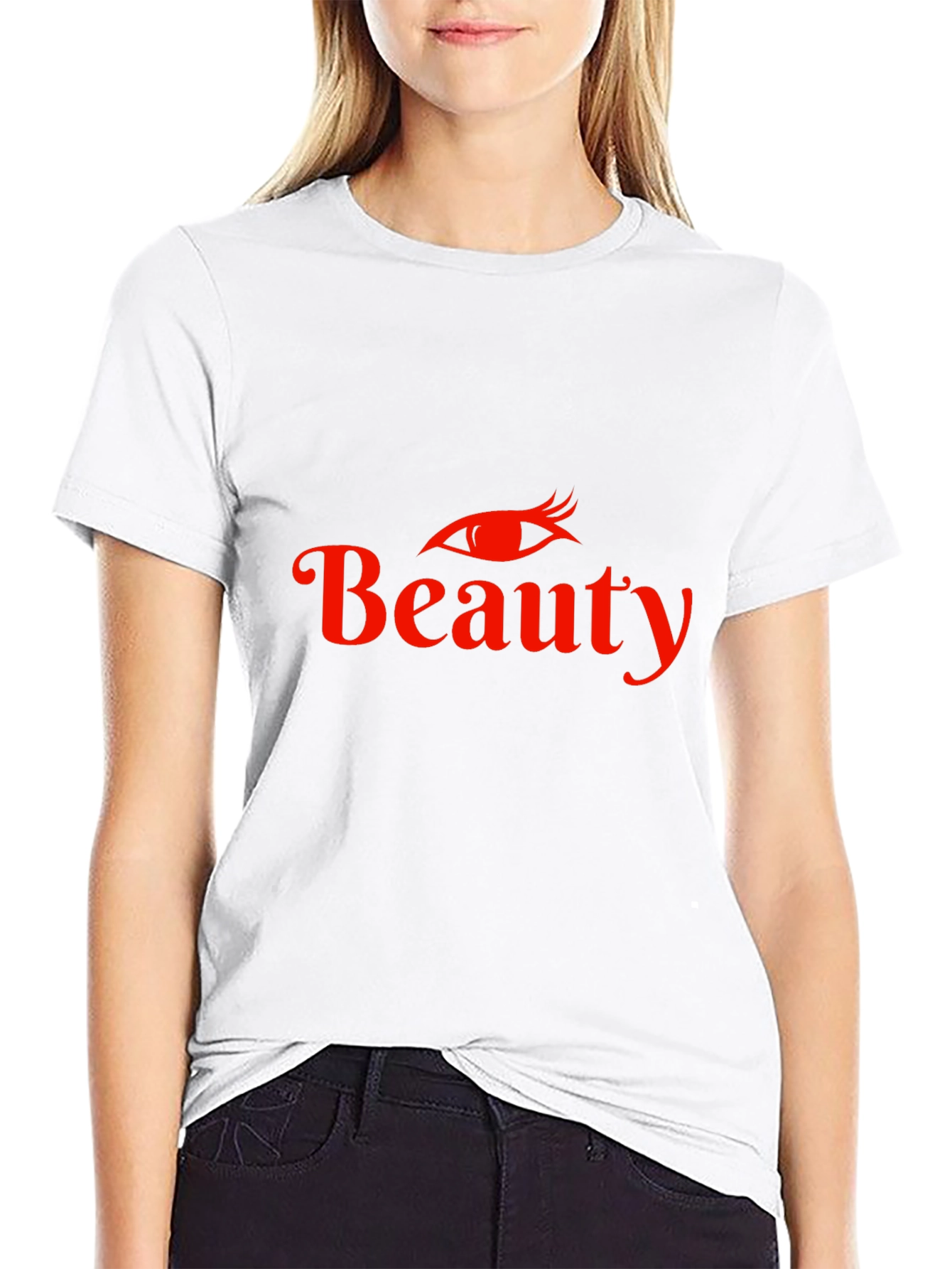 Black Beauty Eye Graphic Tee - Black Cotton T-Shirt view 9