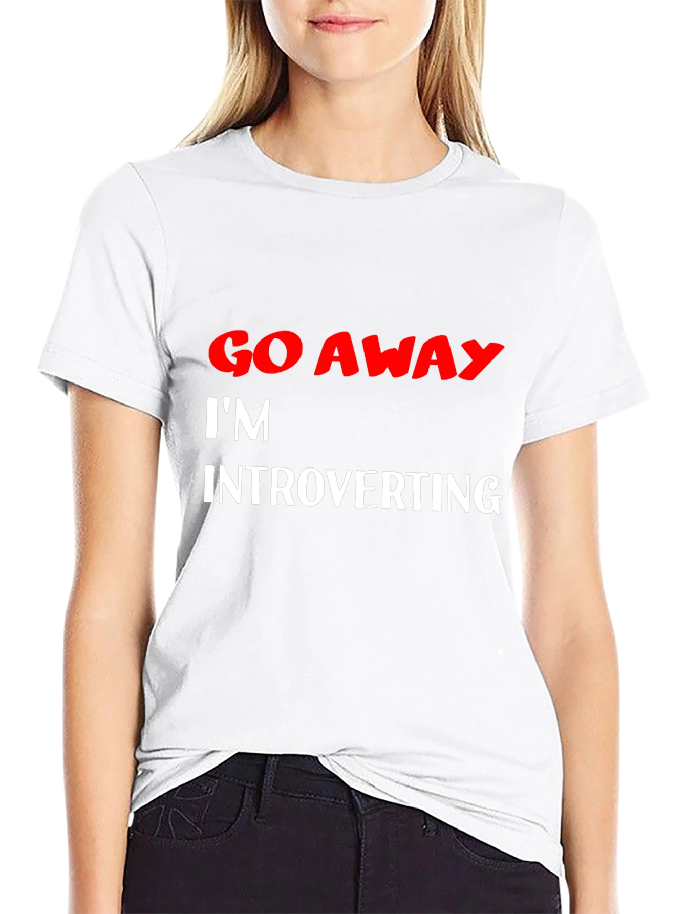 Black Introvert Tee - Funny Graphic Slogan Shirt view 9