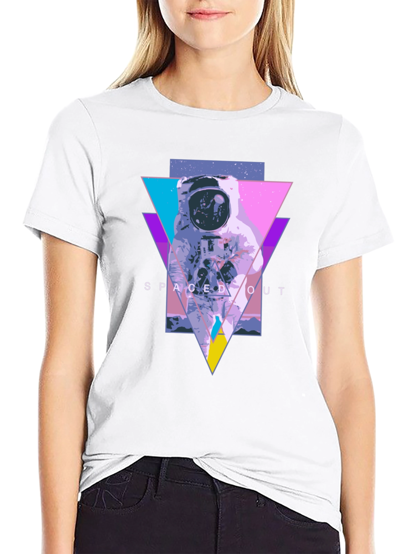 Black Spaced Out Astronaut Graphic Tee - Black view 9