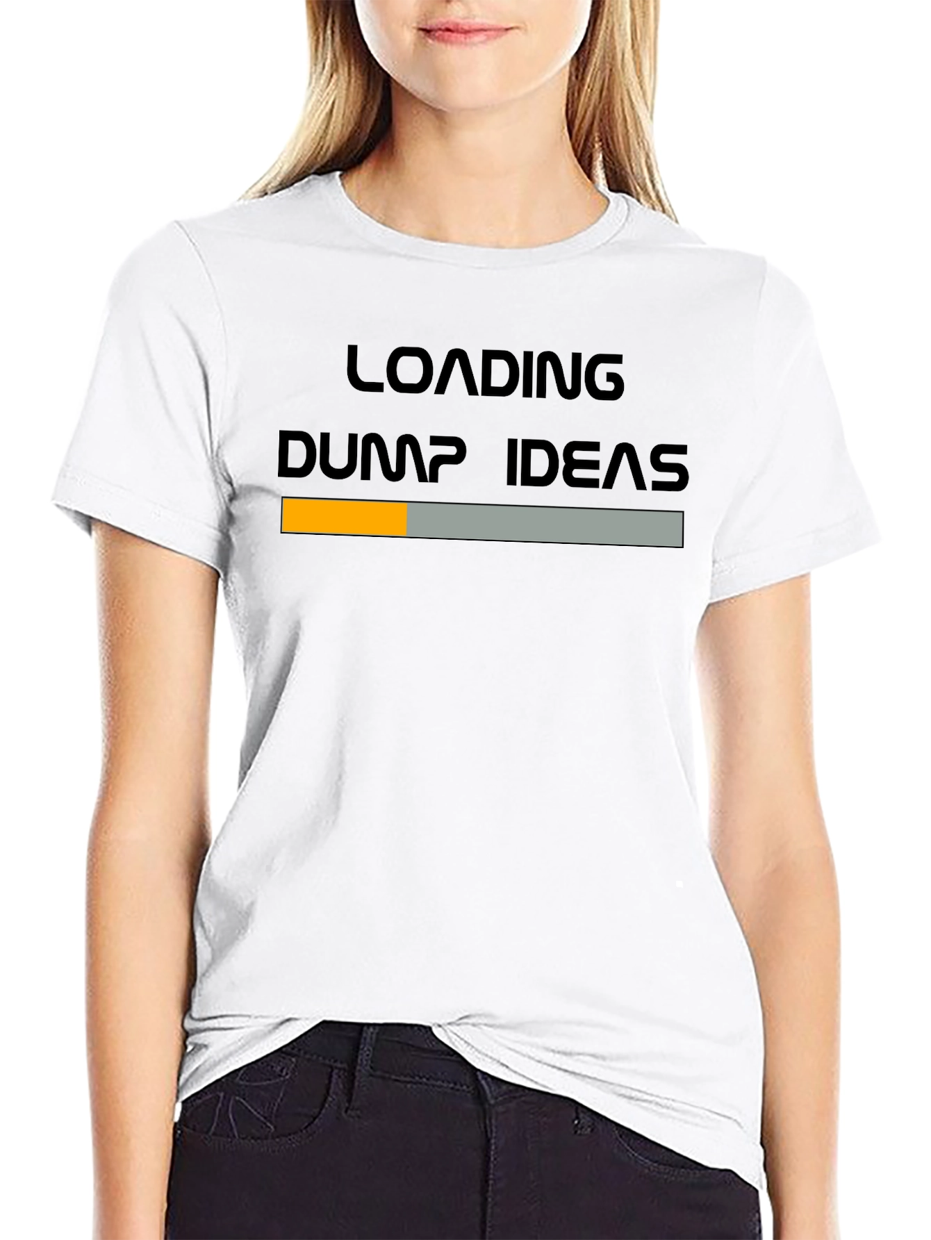 Black Loading Dump Ideas Graphic Tee - Funny Novelty T-Shirt view 9