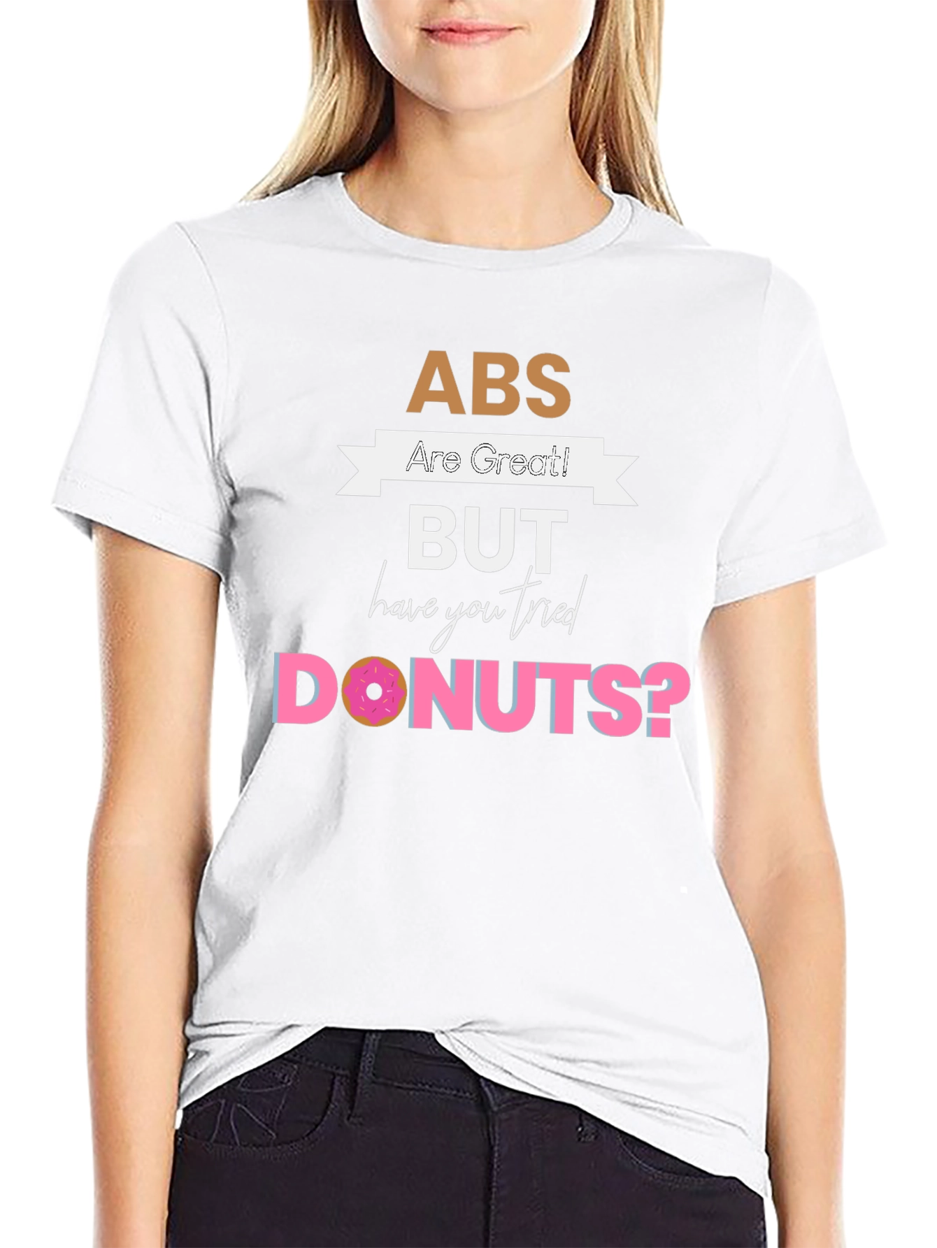 Black Abs are Great But Donuts T-Shirt - Funny Graphic Tee view 9