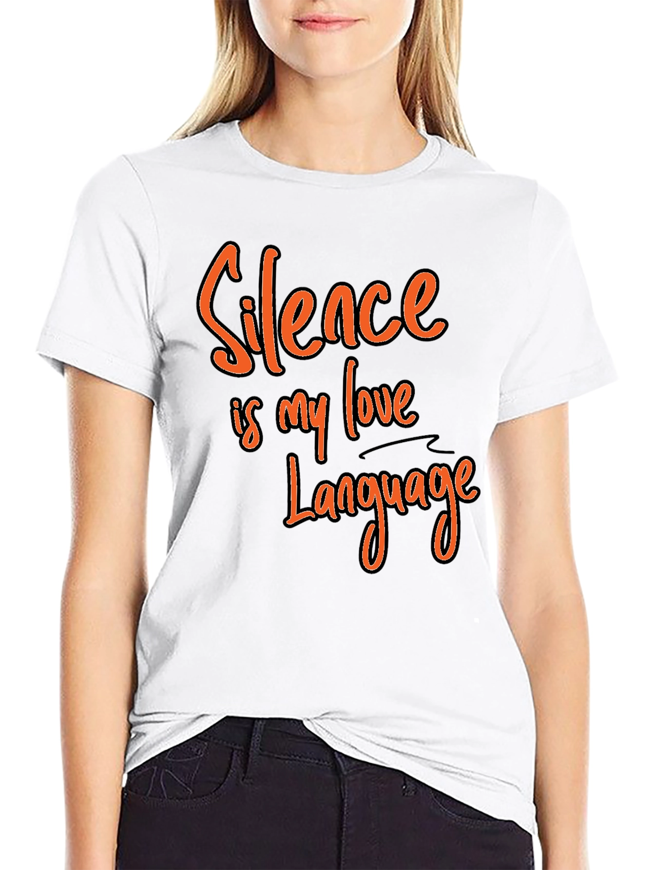 Black Silence is My Love Language Graphic Tee view 9