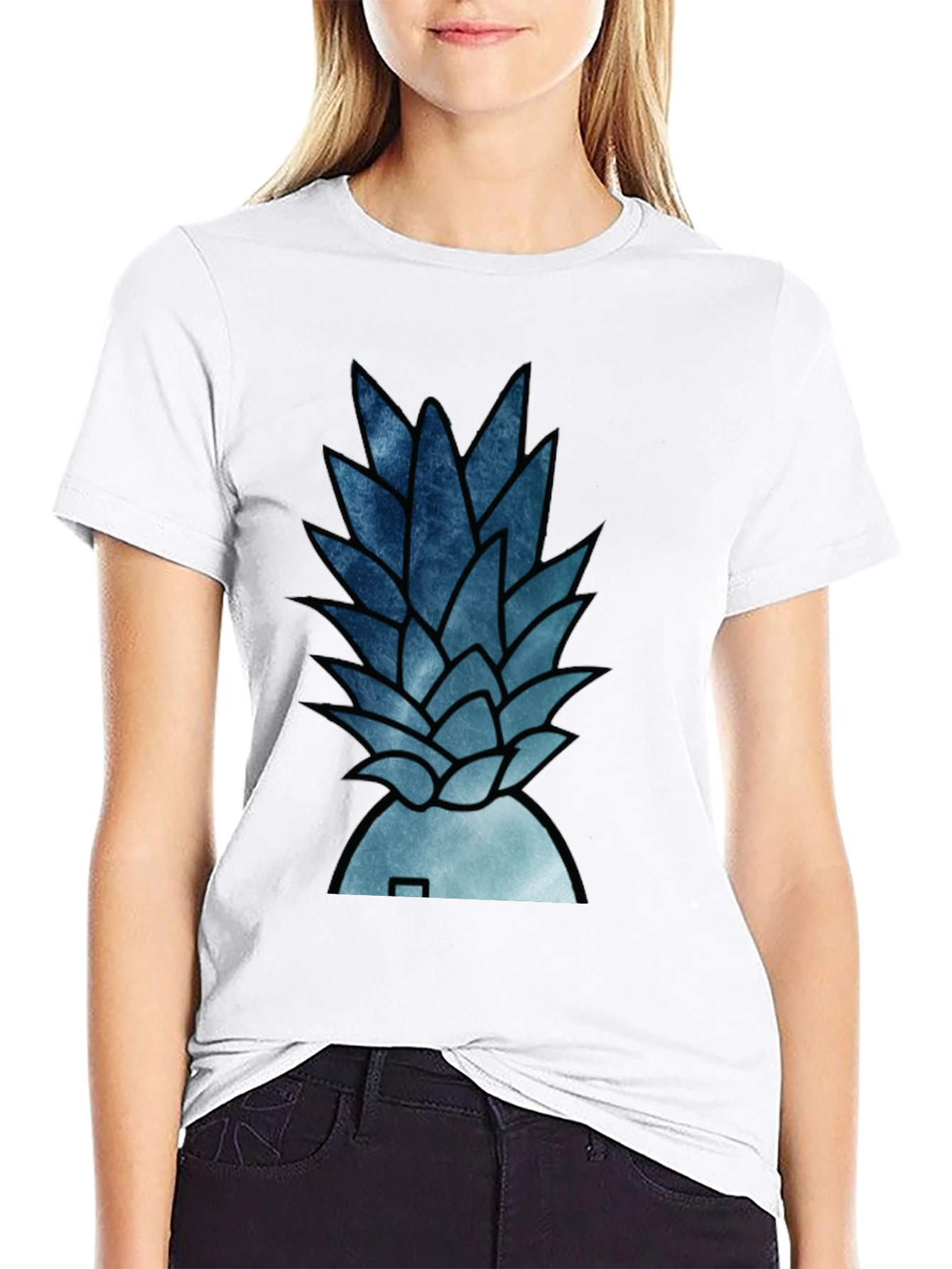 Black Pineapple Graphic Tee - Cool Summer Style view 9