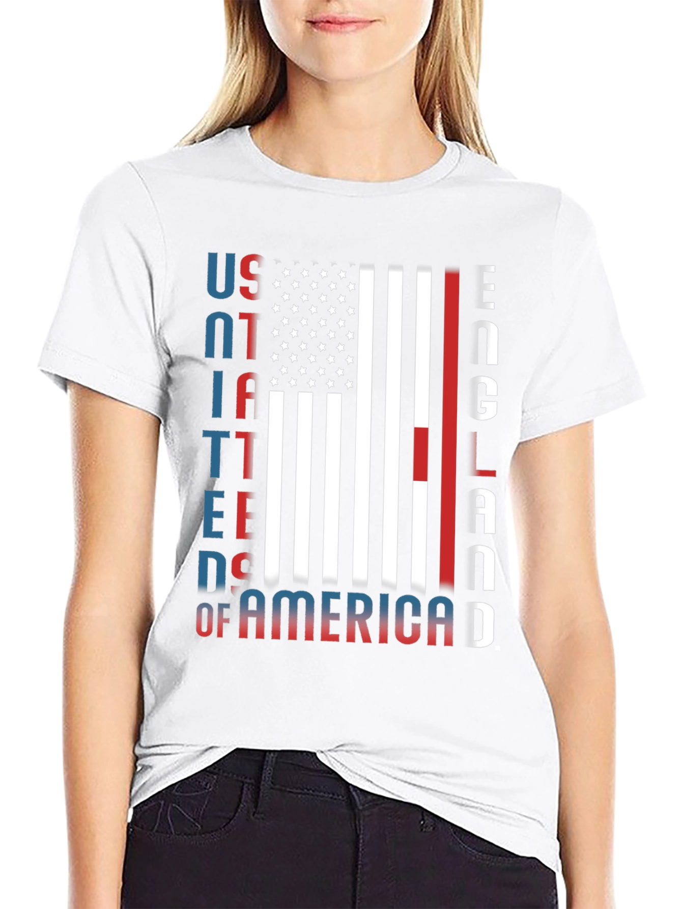 Black United States of England T-Shirt view 9