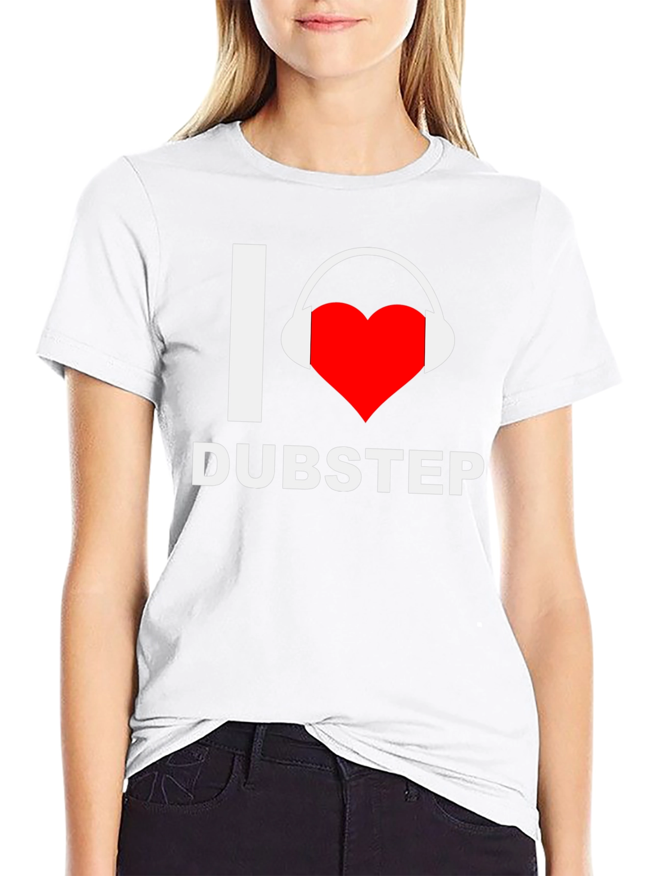 Black I Love Dubstep Music T-Shirt - Black view 9