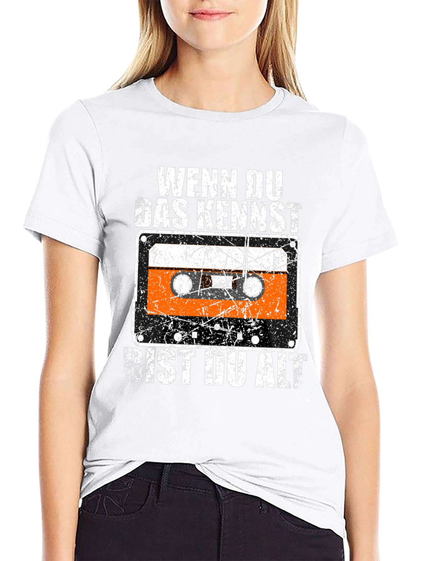 Black Vintage Cassette Tape T-Shirt - "Wenn Du Das Kennst, Bist Du Alt" view 9