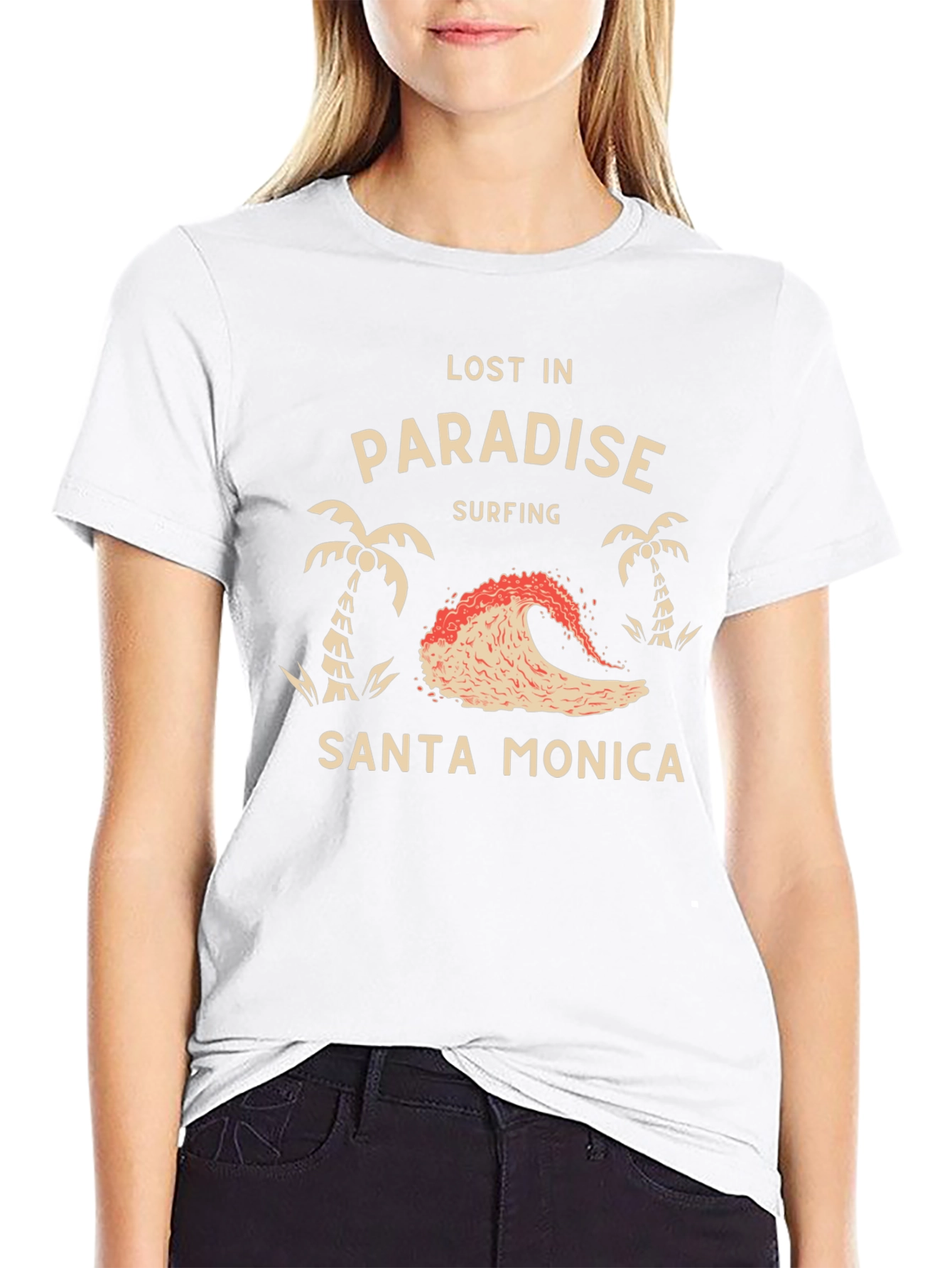Black Lost in Paradise Santa Monica T-Shirt view 9