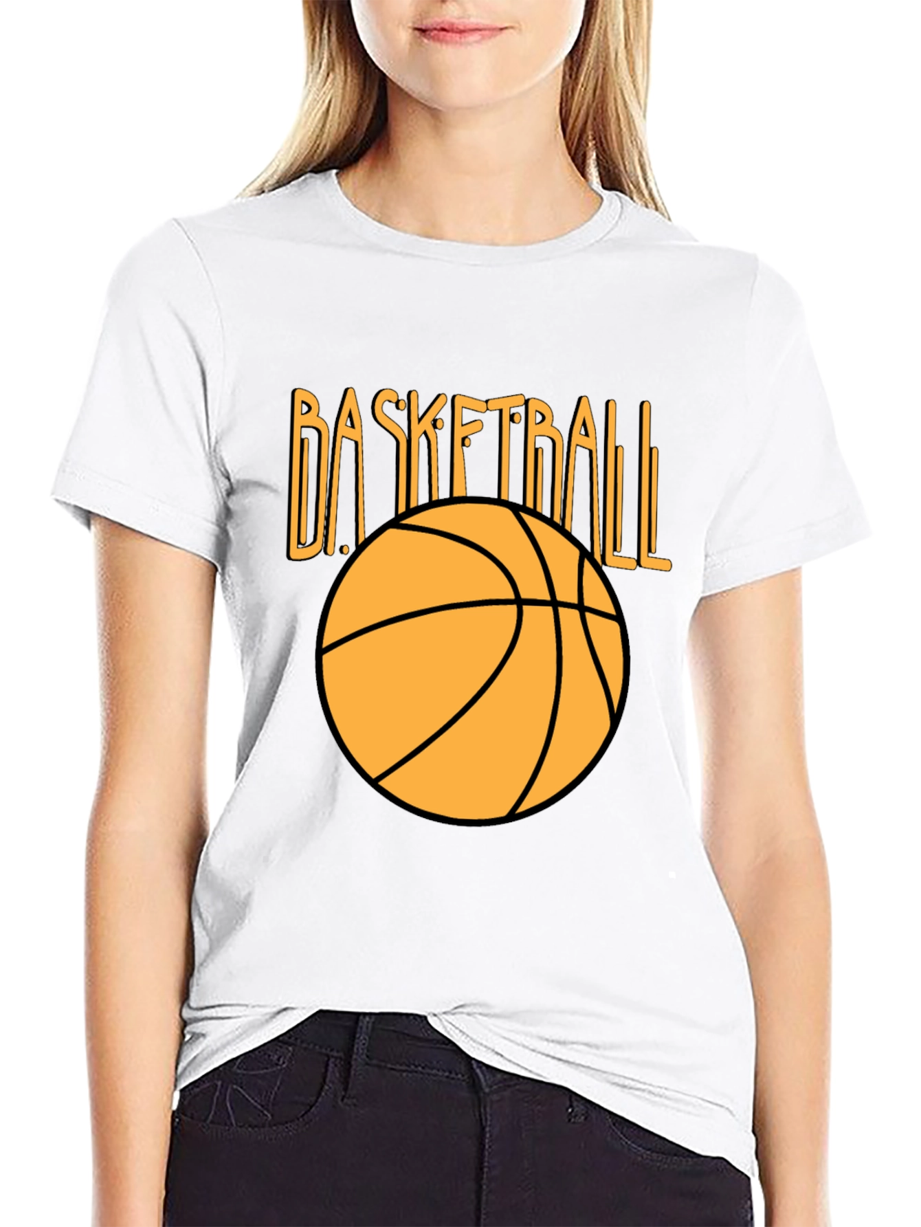 Black Basketball Graphic Black Tee view 9