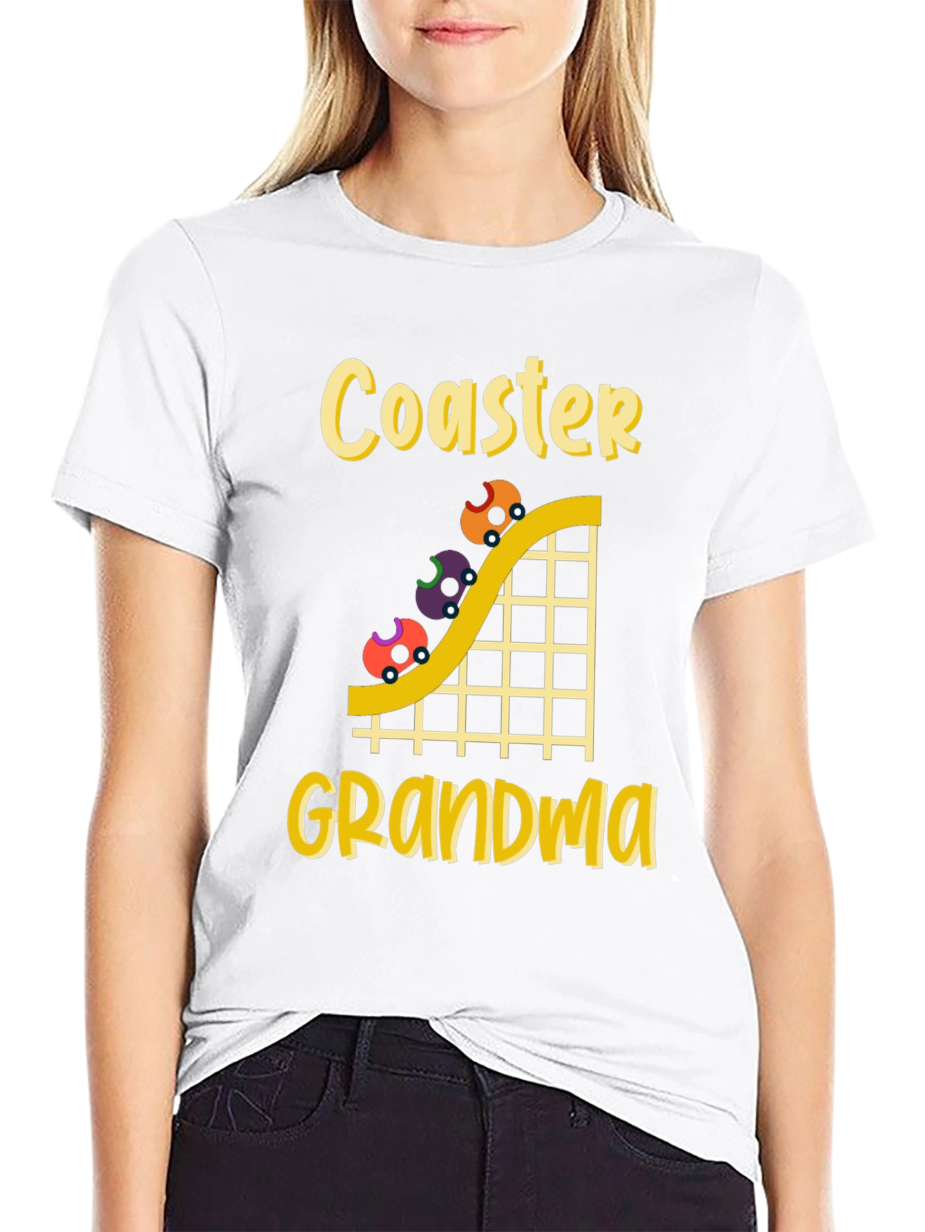 Black Coaster Grandma Black T-Shirt view 9