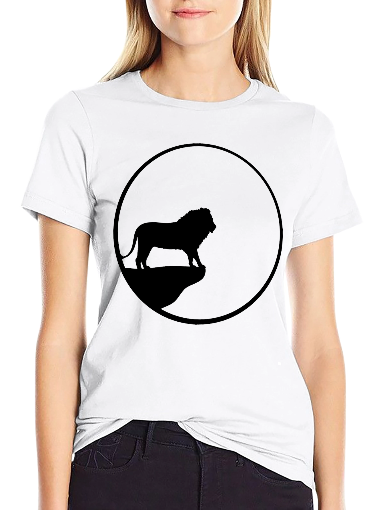 Black Lion Silhouette Graphic Tee - Classic Black view 9