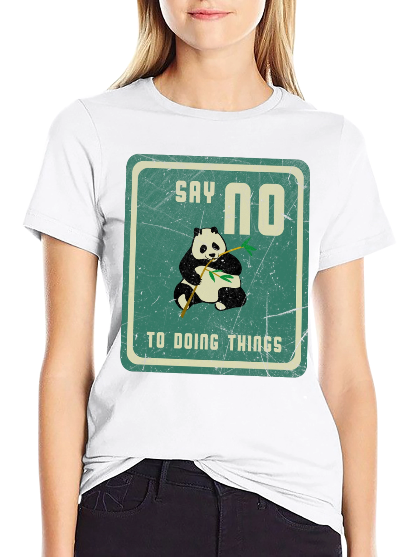 Black Say No To Doing Things T-Shirt view 9