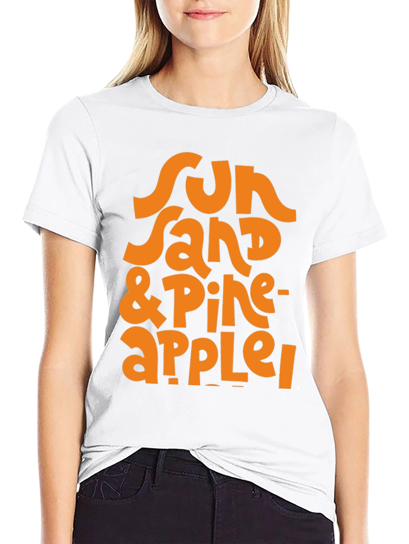 Black Sun, Sand & Pineapple Graphic T-Shirt view 9