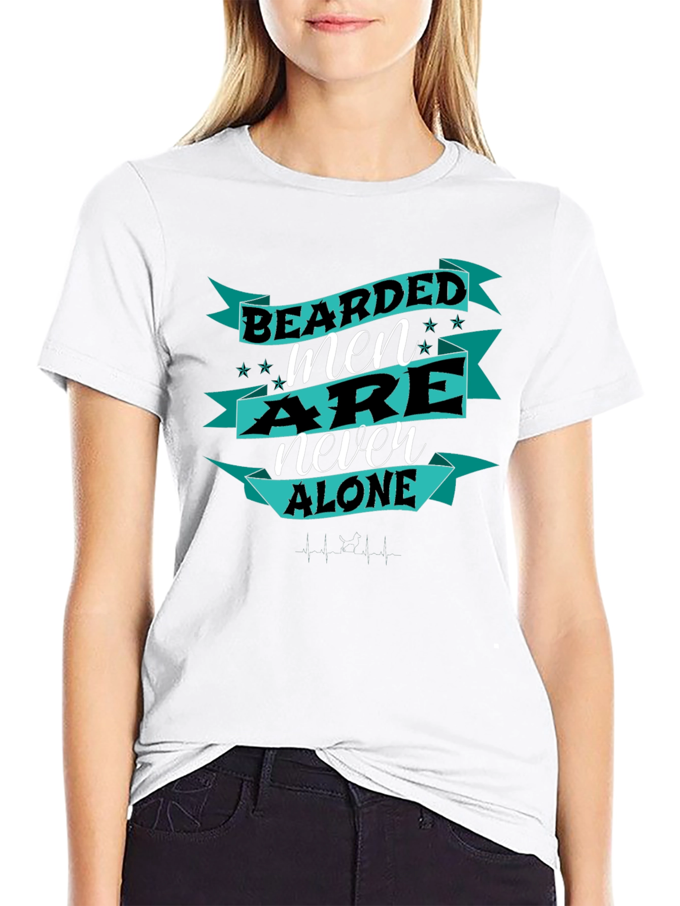 Black Bearded Men Are Never Alone T-Shirt view 9