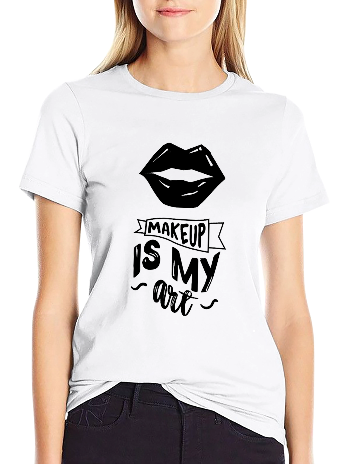 Black Makeup Is My Art T-Shirt - Stylish Graphic Tee view 9