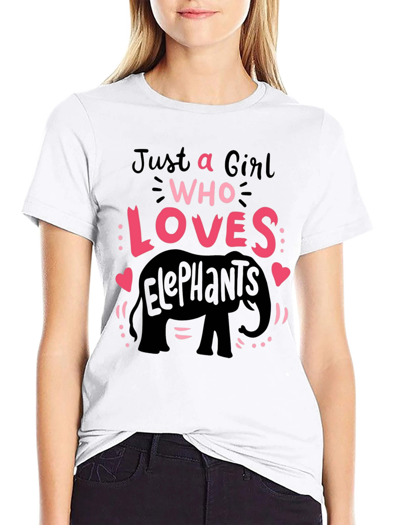 Black Girl Who Loves Elephants T-Shirt Cute Animal Tee view 9