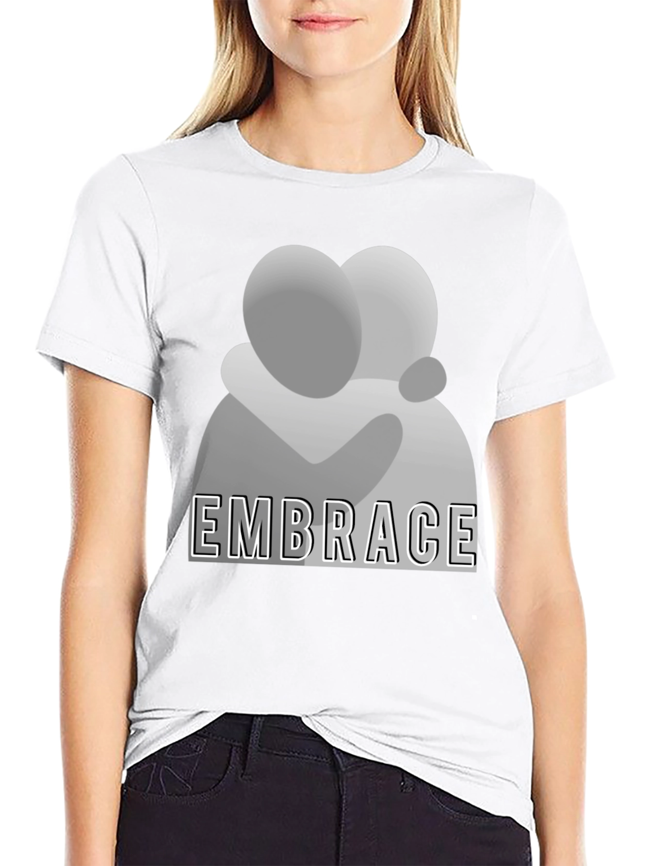 Embrace Graphic Tee - Stylish Comfort, Black T-Shirt - 9