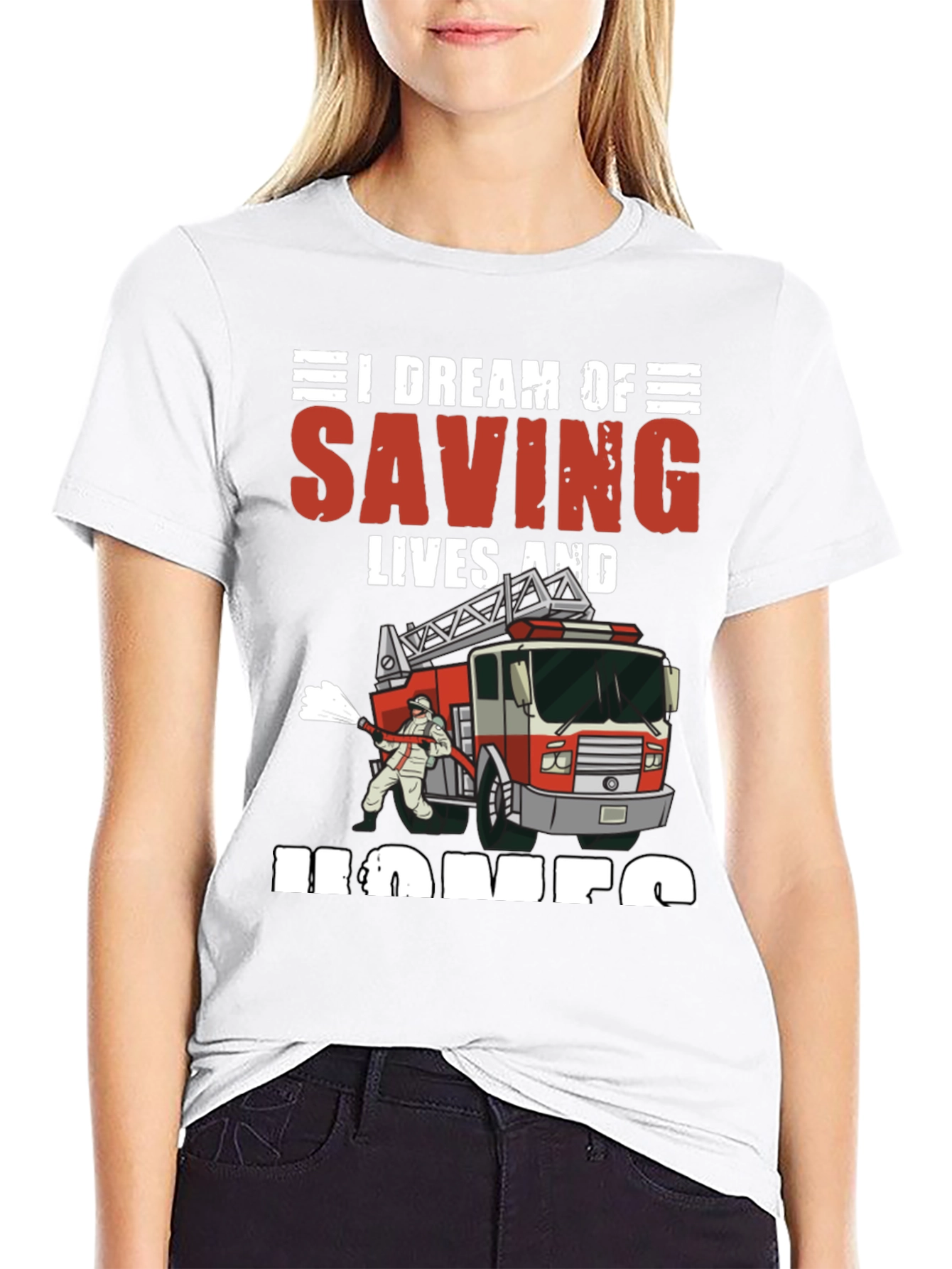 Black Firefighter Dream T-Shirt view 9