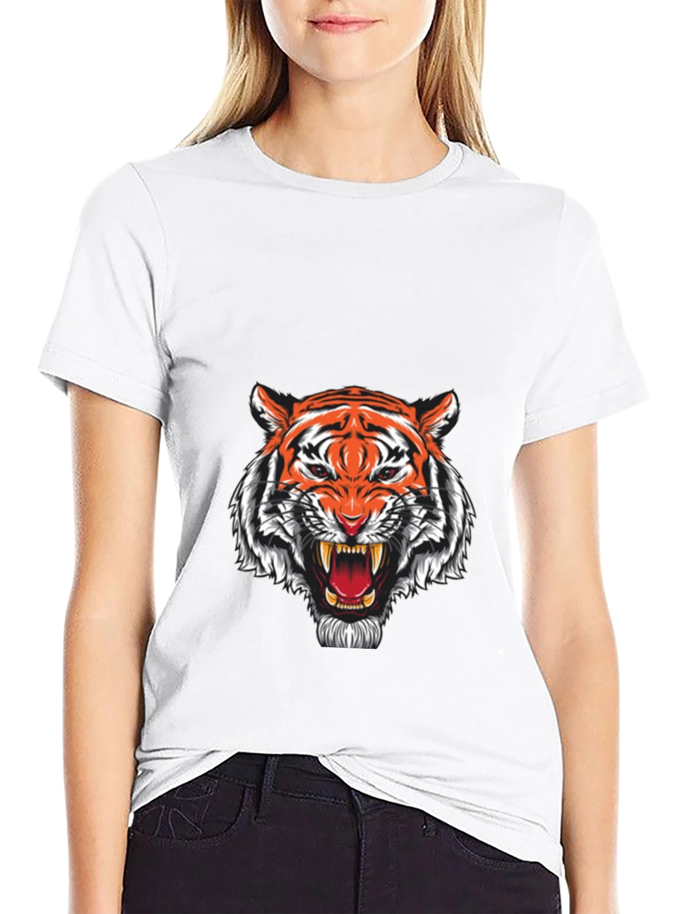 Black Black Tiger Graphic T-Shirt - Fierce Style view 9