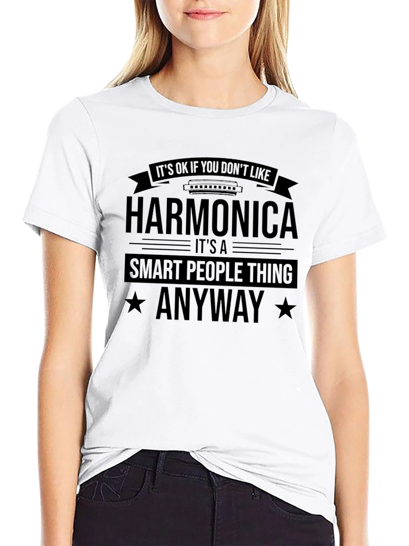 Black Harmonica Smart People Thing T-Shirt  view 9