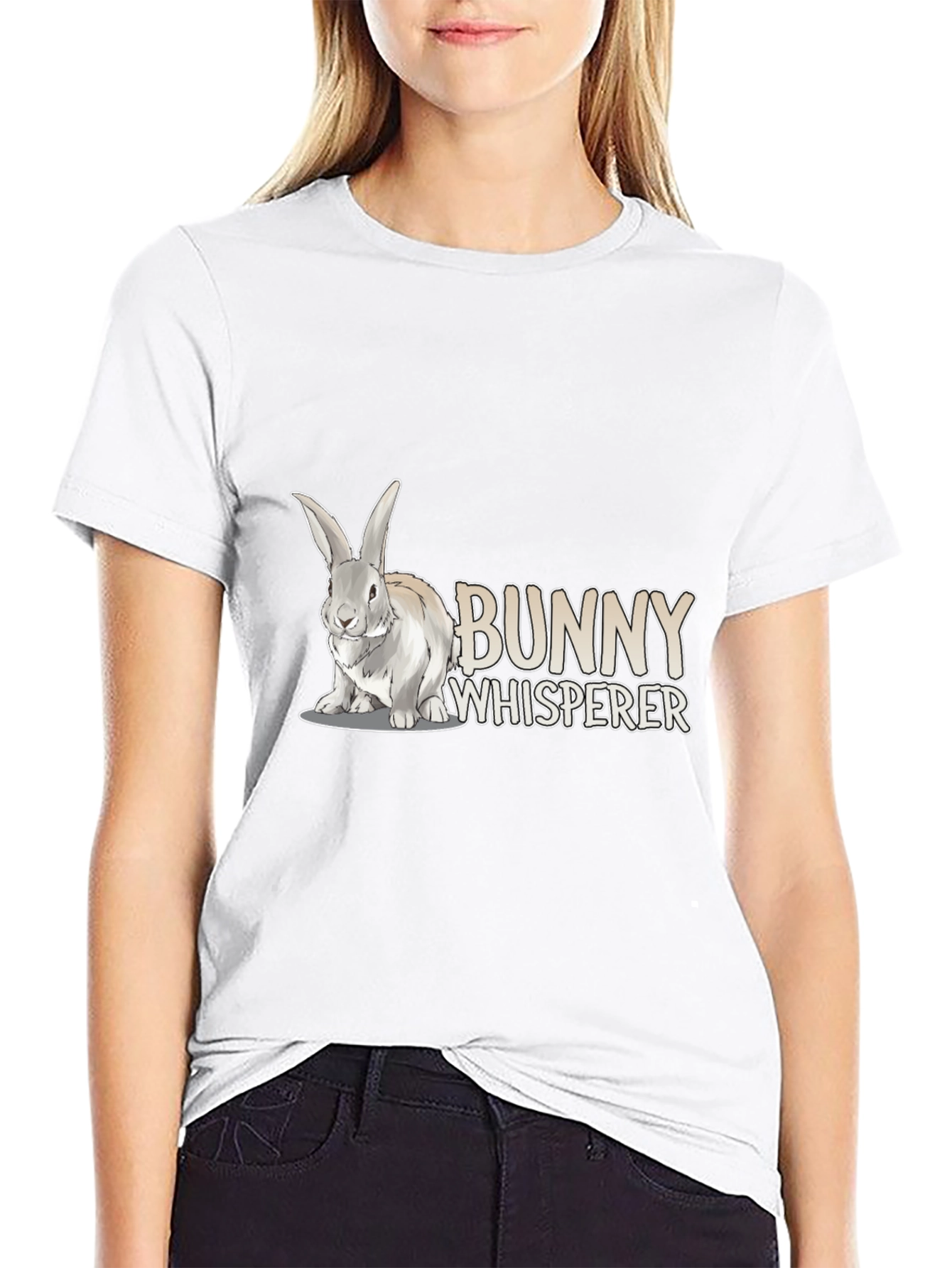Black Bunny Whisperer Graphic T-Shirt view 9