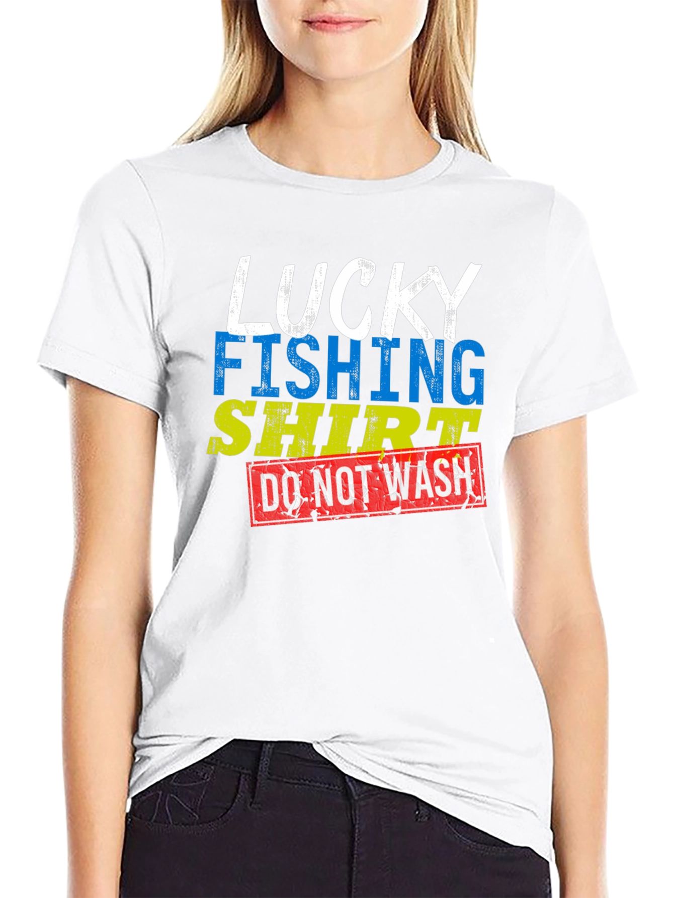 Black Lucky Fishing Shirt - Novelty Graphic Tee view 9