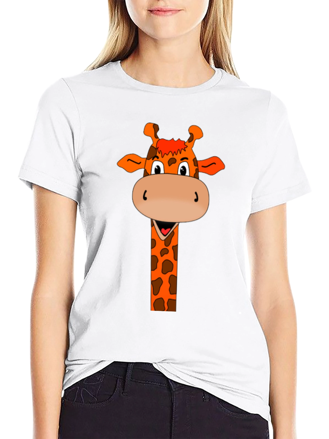 Black Giraffe Graphic Tee - Men's Black T-Shirt view 9