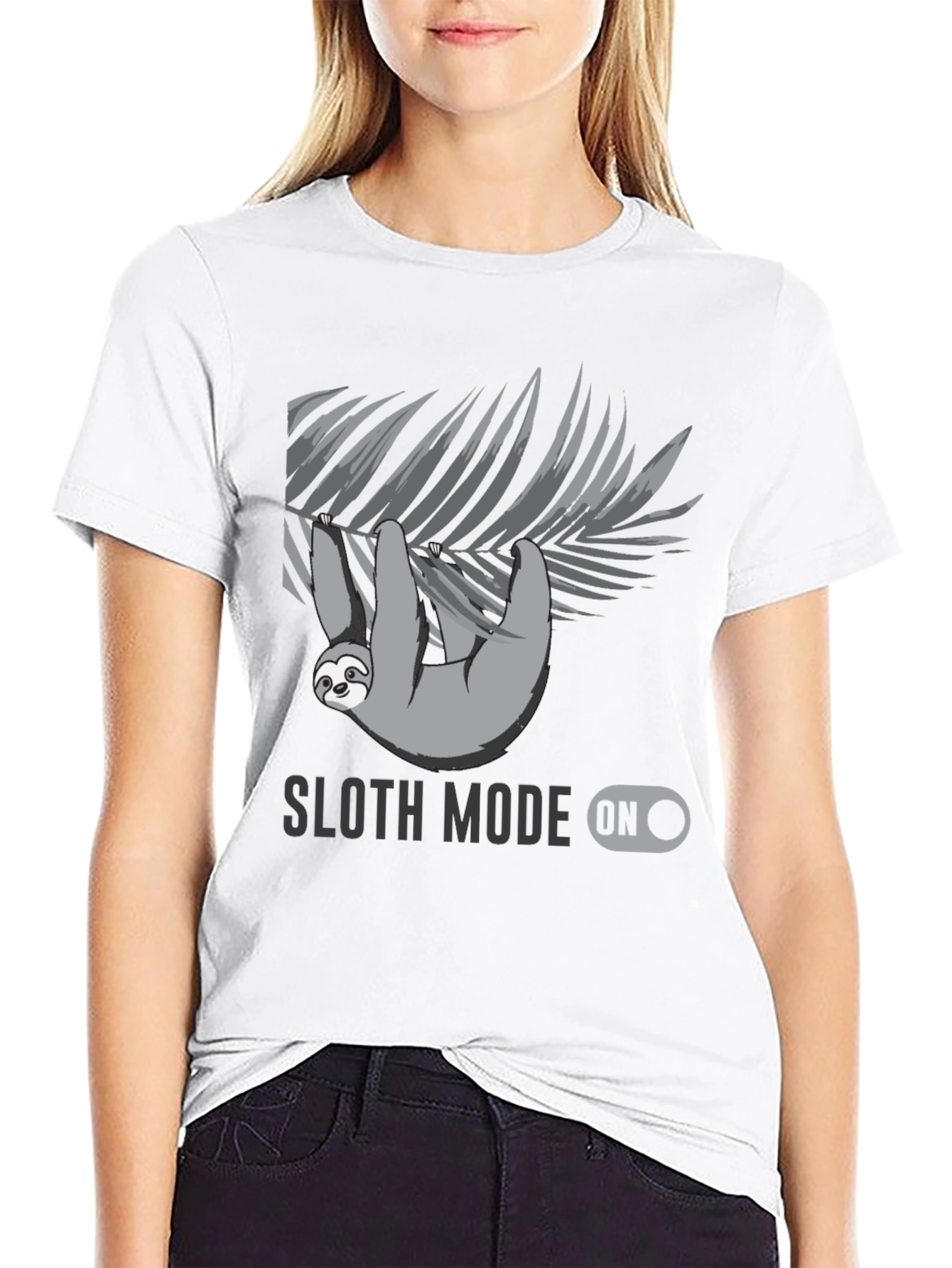 Black Sloth Mode On - Graphic T-Shirt view 9