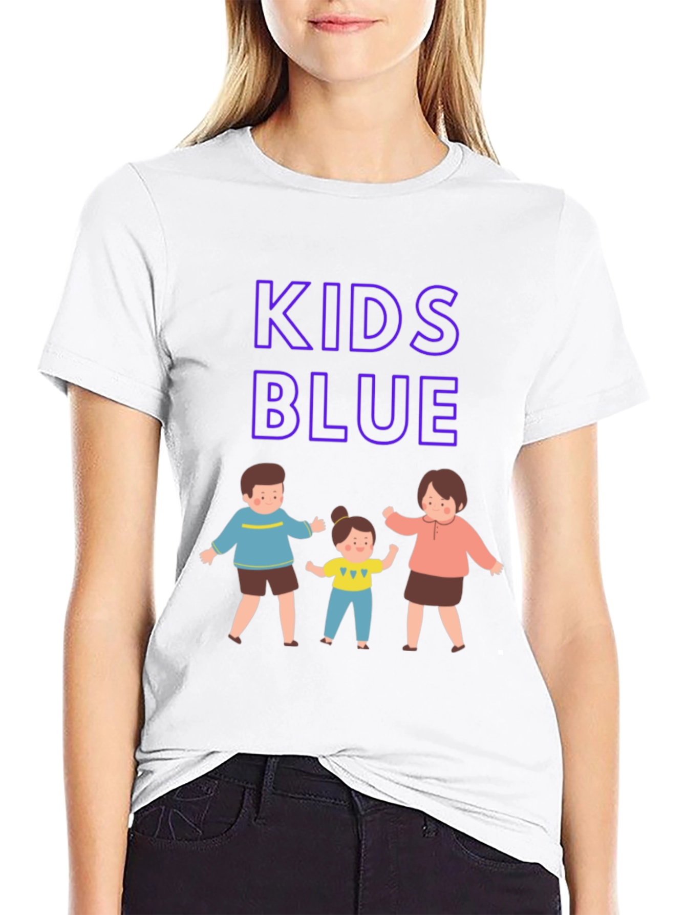 Black Kids Blue Graphic Tee view 9
