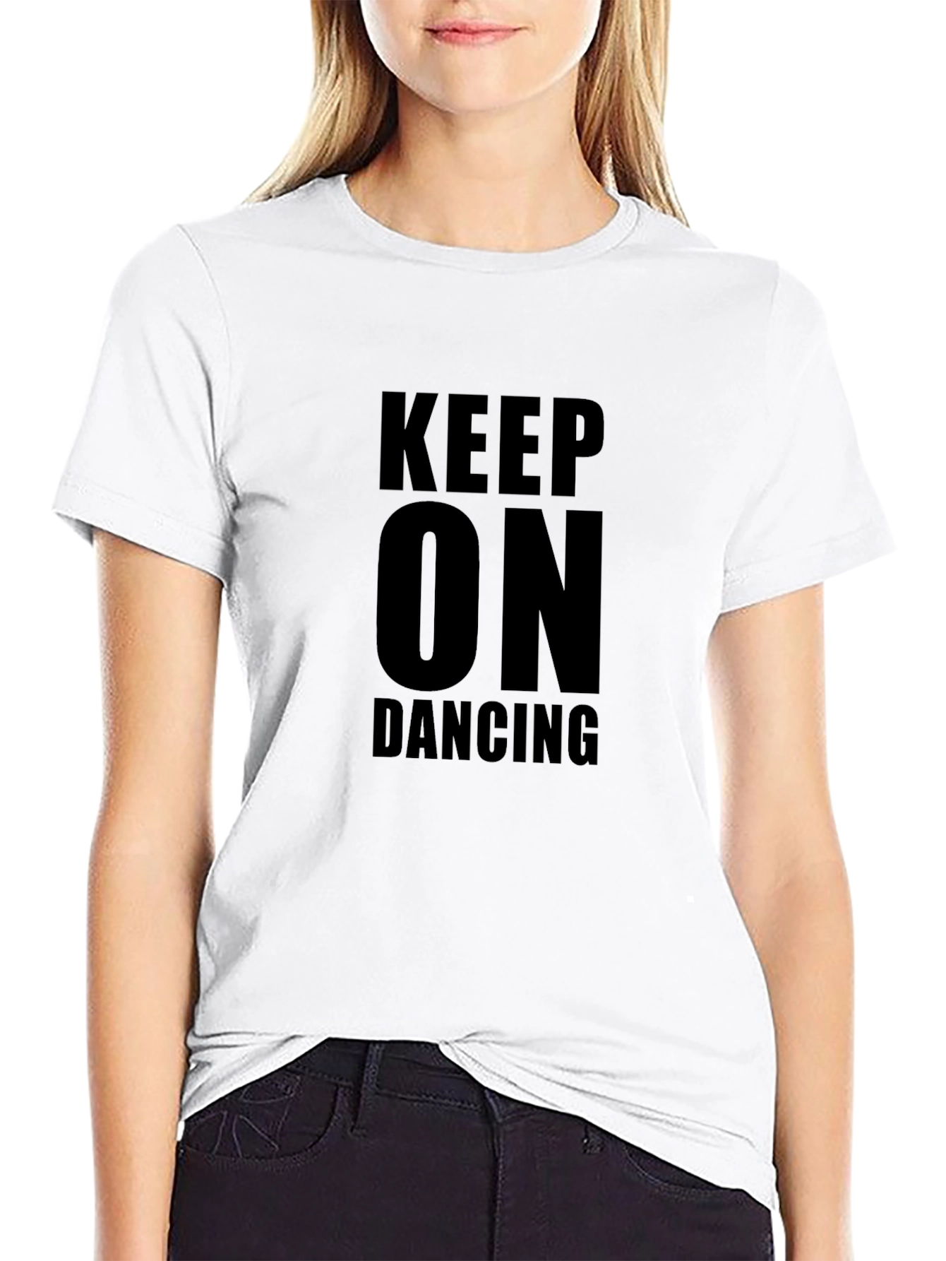 Black Keep On Dancing Black T-Shirt - Graphic Print view 9