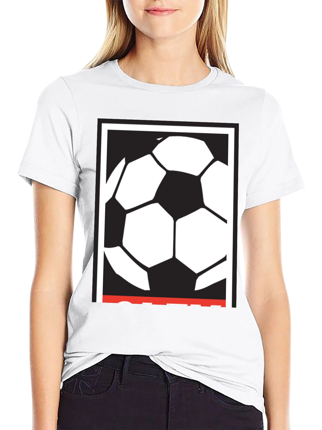 Black Soccer Ball Graphic Tee - Classic Black T-Shirt view 9
