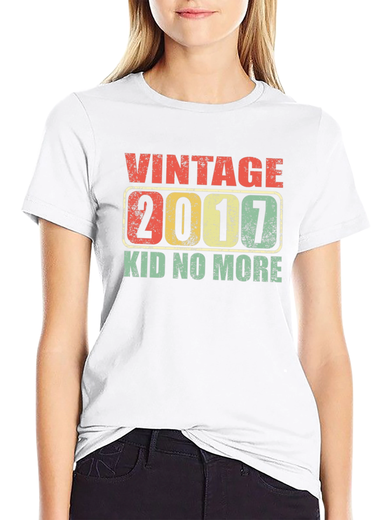 Black Vintage 2017 Kid No More Black T-Shirt view 9