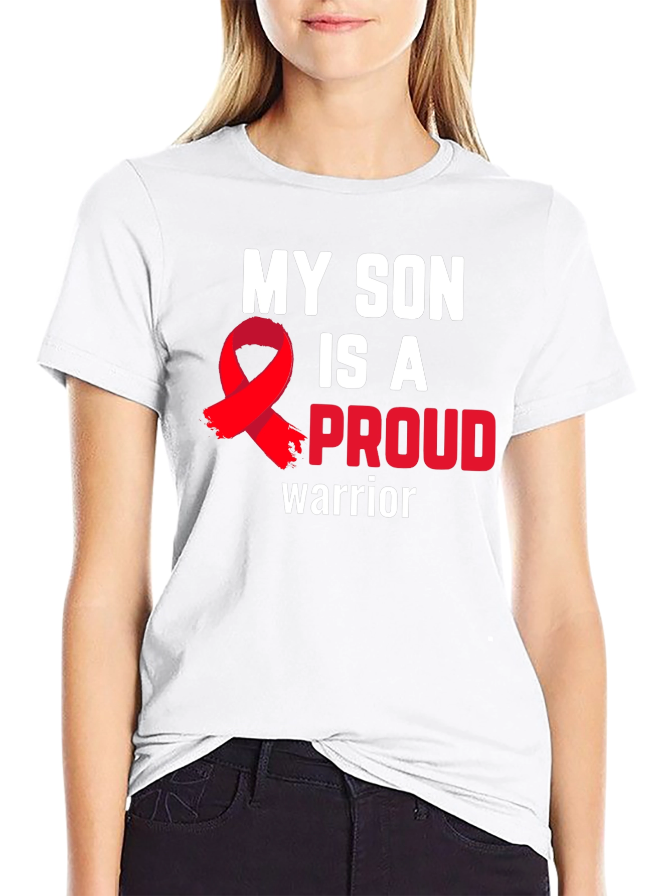 Black My Son Is A Proud Warrior T-Shirt - Support view 9