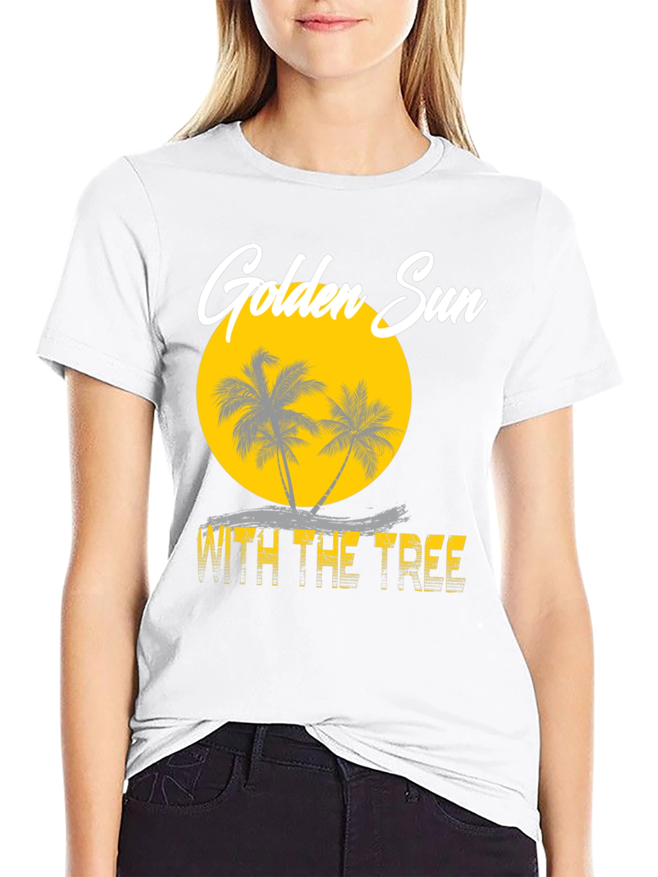 Golden Sun With The Tree Graphic Tee - 9