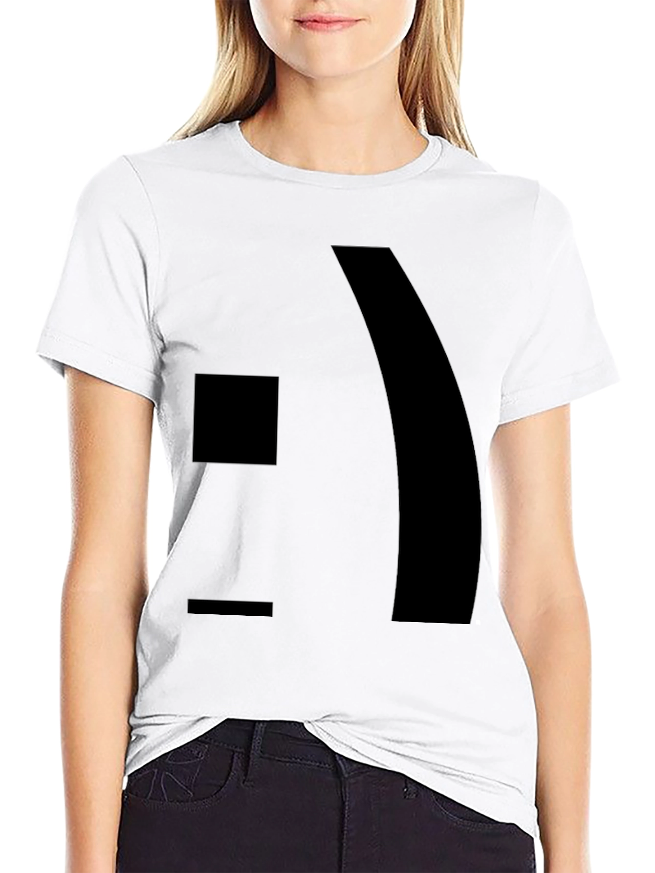 Black Modern Graphic Black T-Shirt view 9