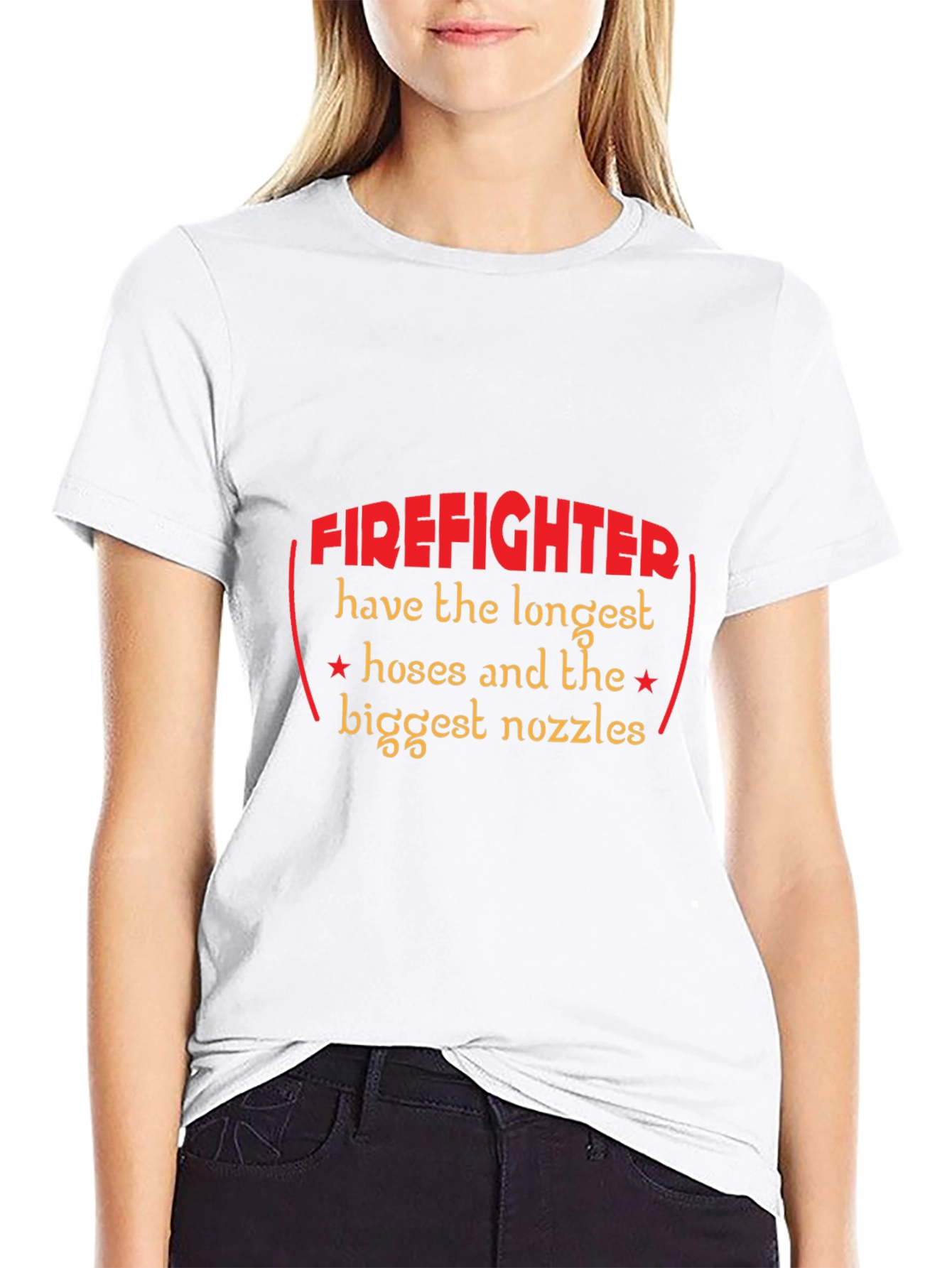 Black Firefighter Longest Hoses T-Shirt view 9