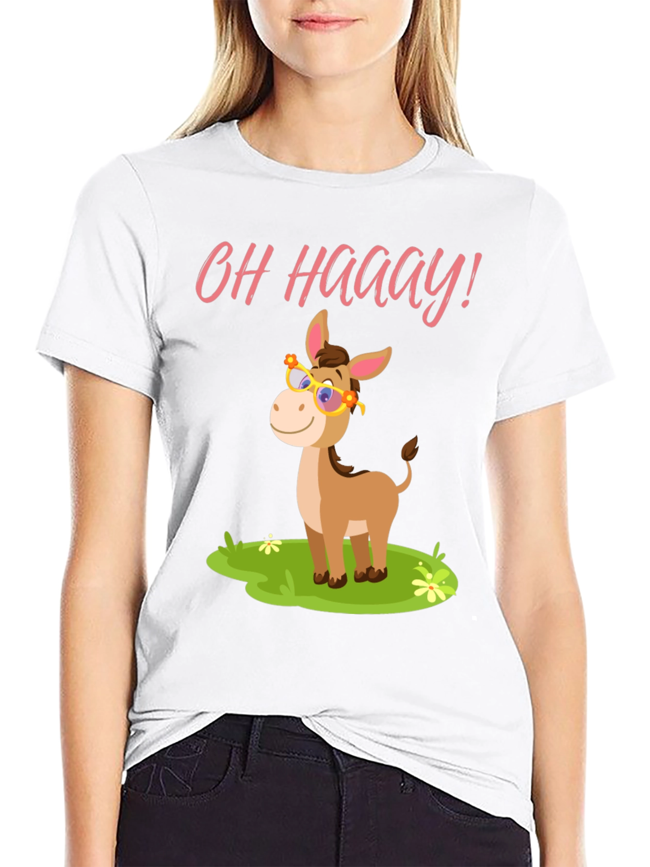Black Funny Donkey T-Shirt - Oh Haaay! view 9