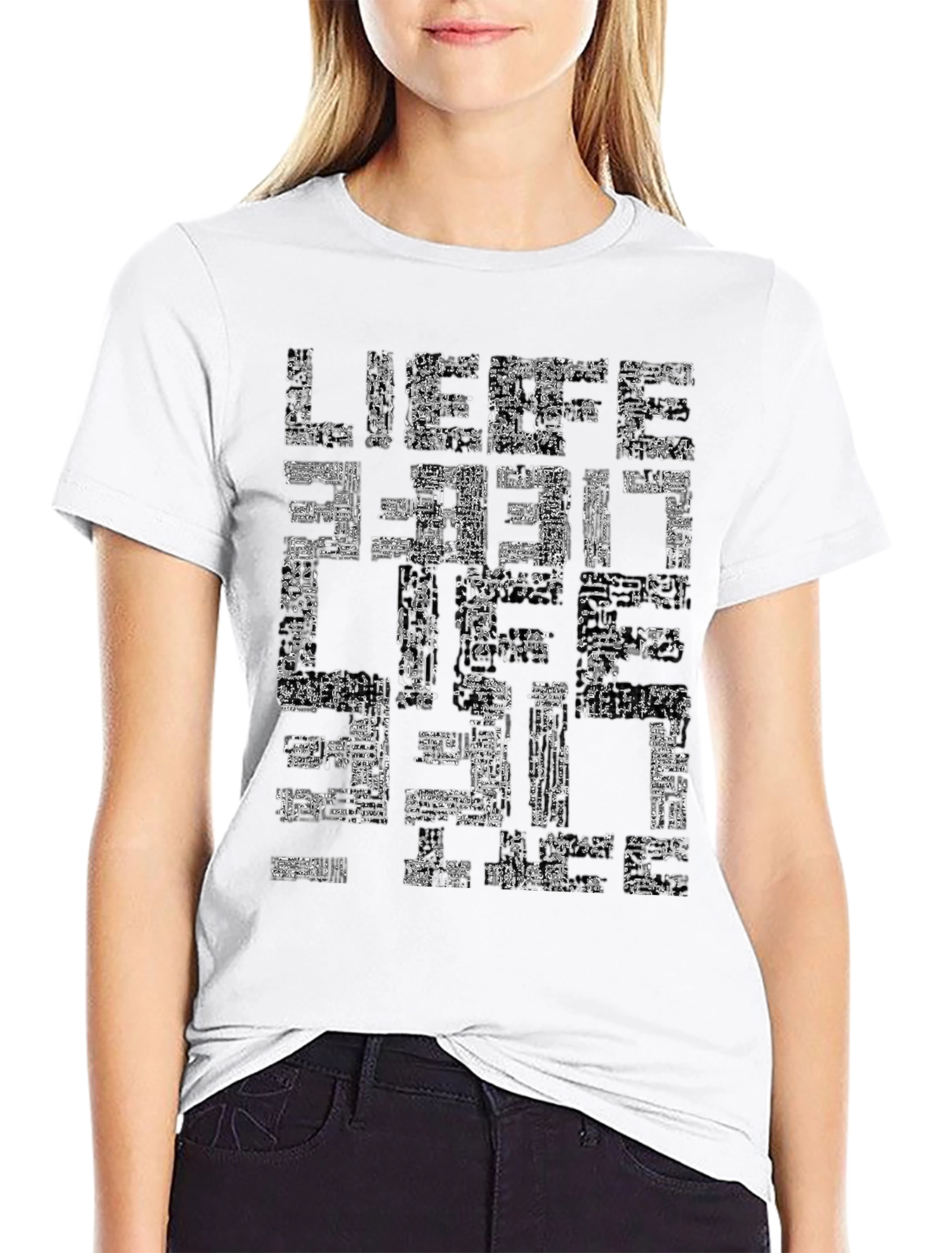 Black Liebe Circuit Board Graphic Tee view 9