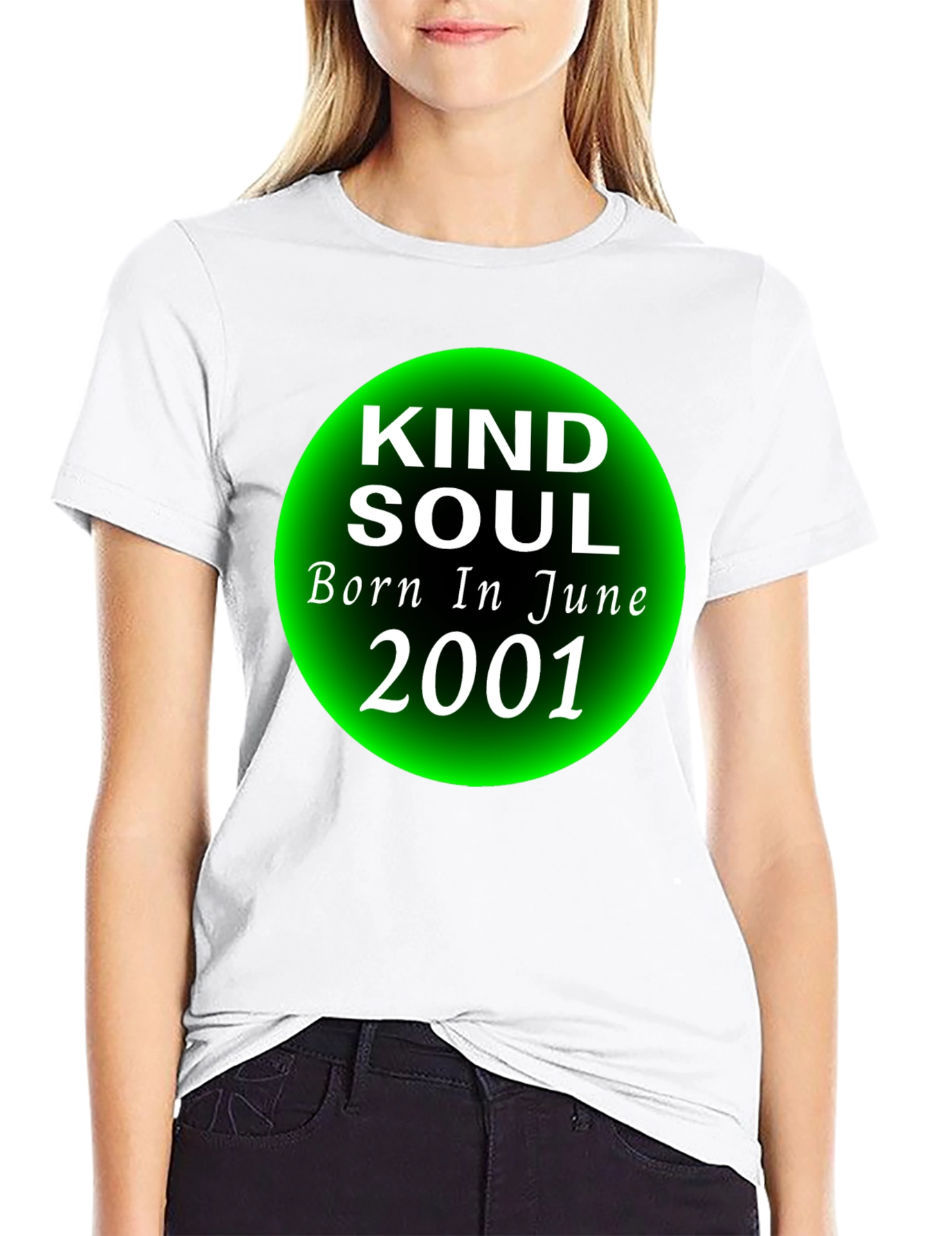 Black Kind Soul Born in June 2001 T-Shirt view 9