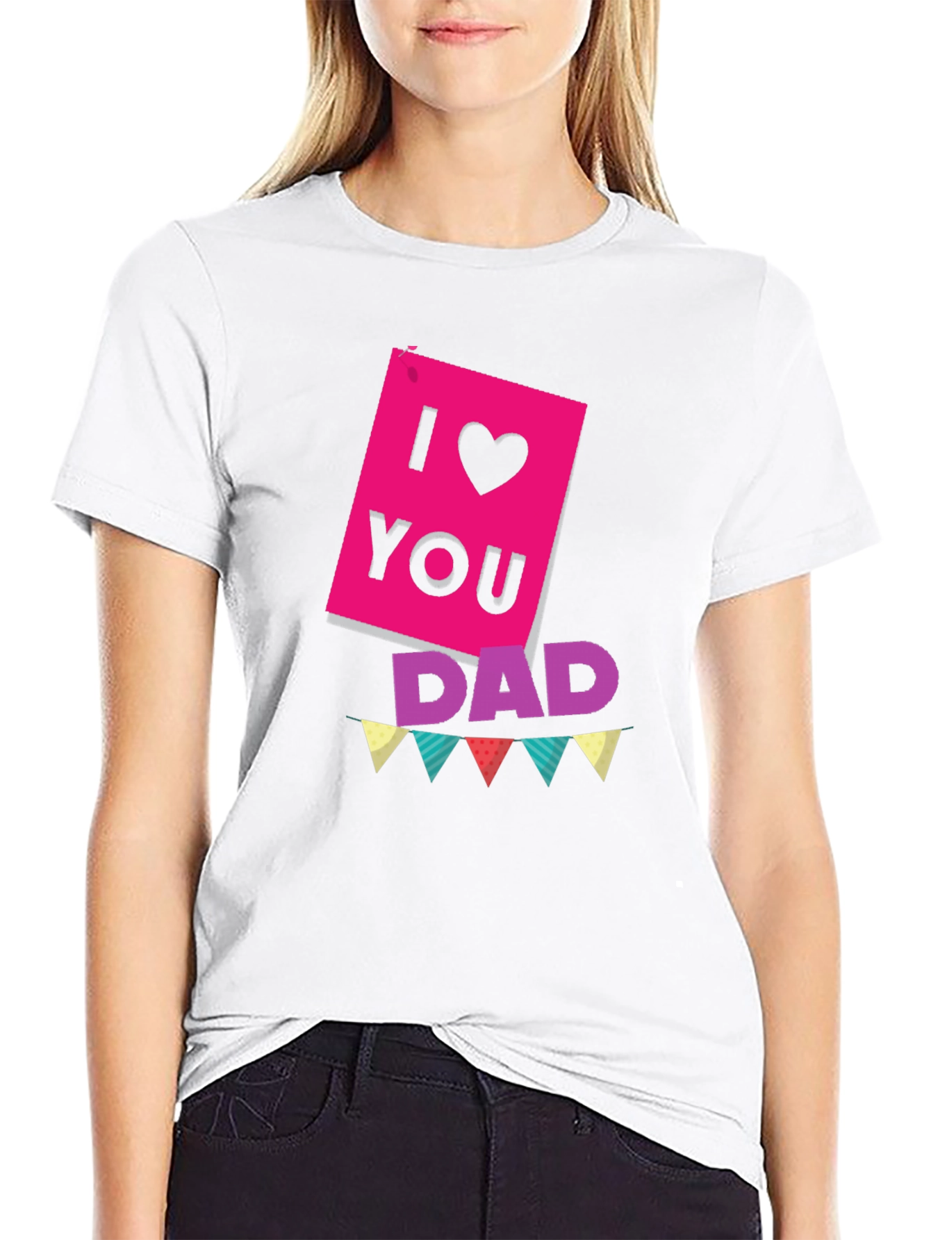 Black I Love You Dad T-Shirt view 9