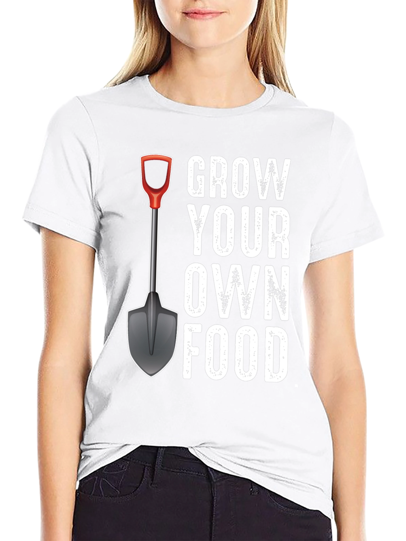 Black Grow Your Own Food T-Shirt Gardening Tee view 9