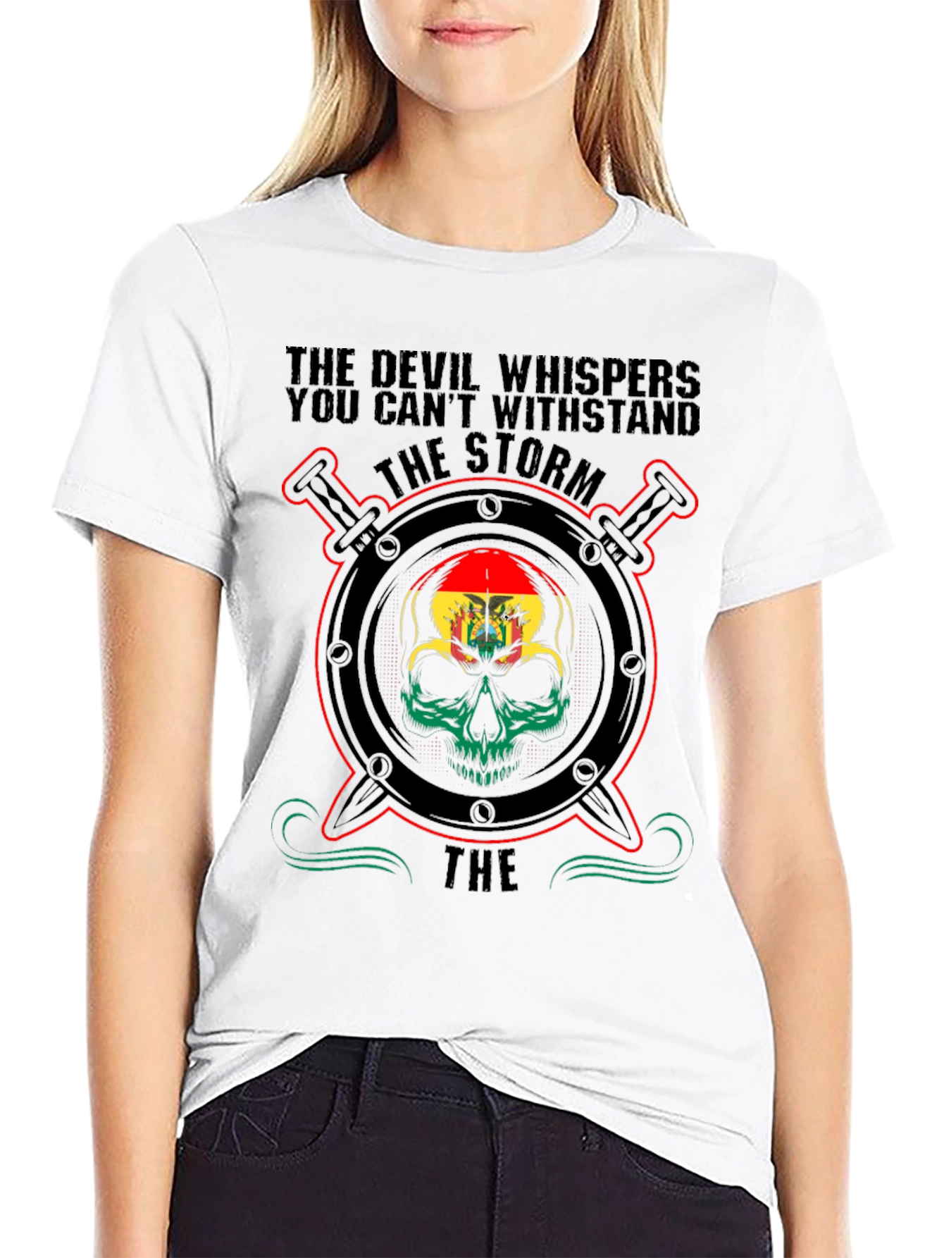 Black Devil Whispers Storm T-Shirt view 9