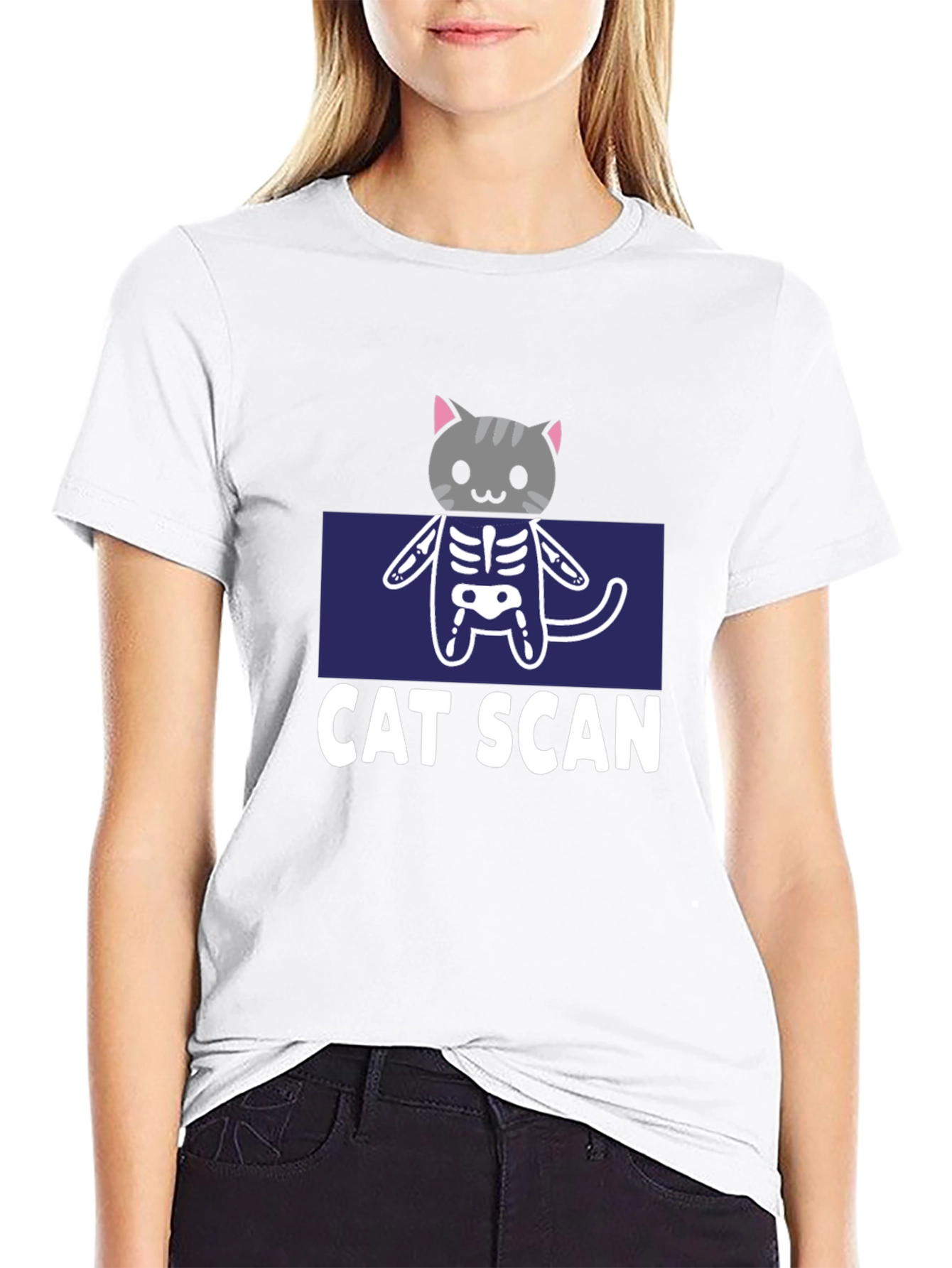 Black Cat Scan T-Shirt - Funny Radiology Tee view 9