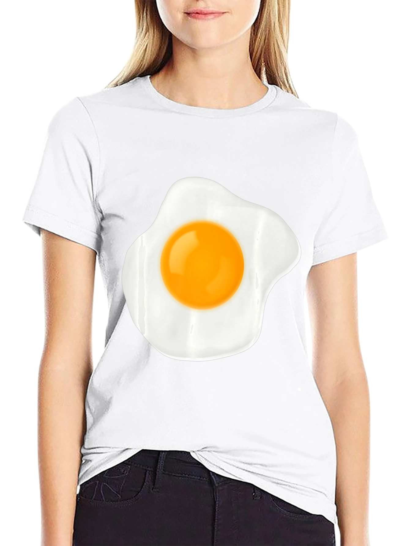 Black Fried Egg Graphic Tee - Unisex Casual Style view 9