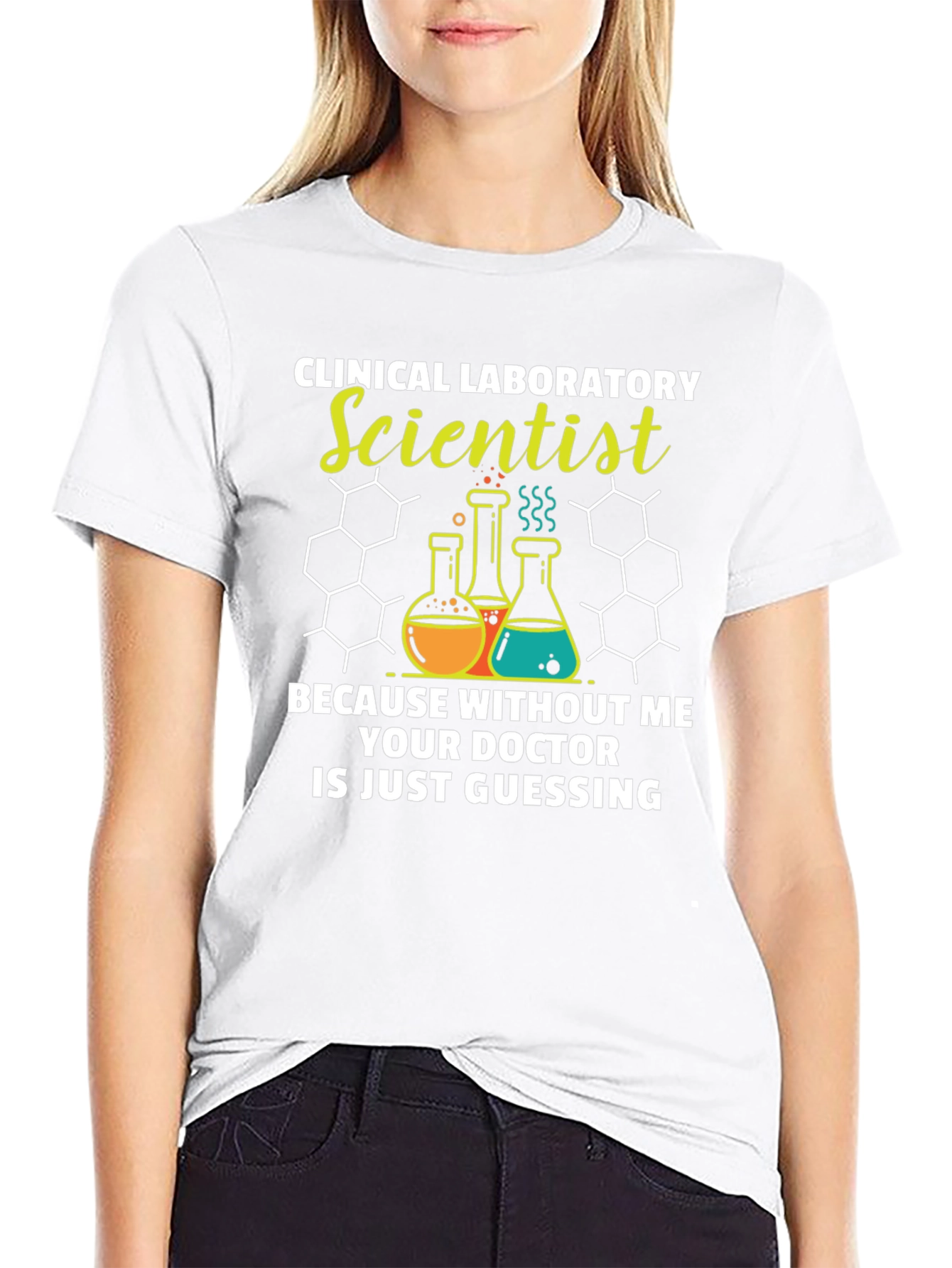 Black Clinical Lab Scientist T-Shirt - Doctor Guessing Funny Tee view 9