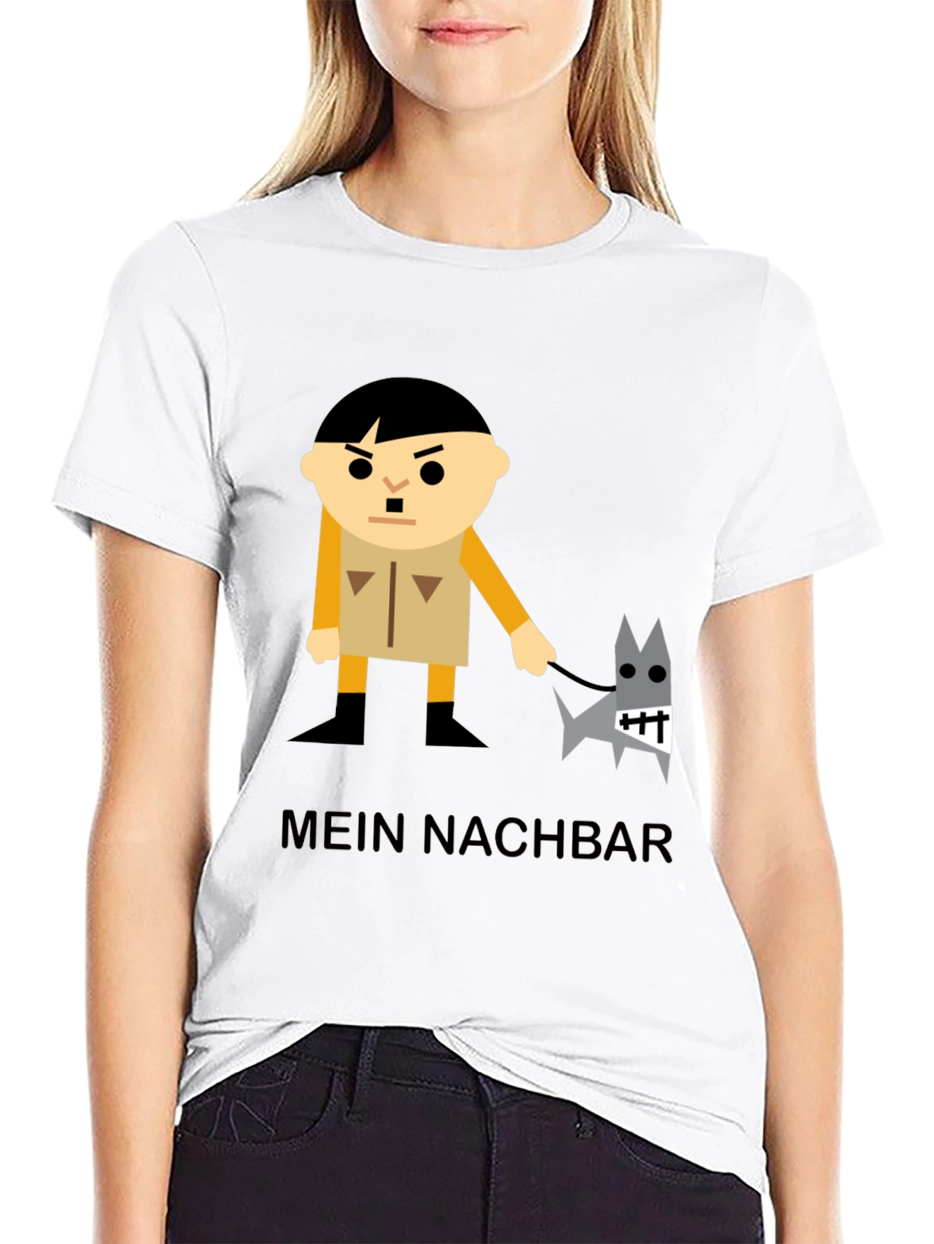 Black Mein Nachbar Graphic T-Shirt - Black view 9