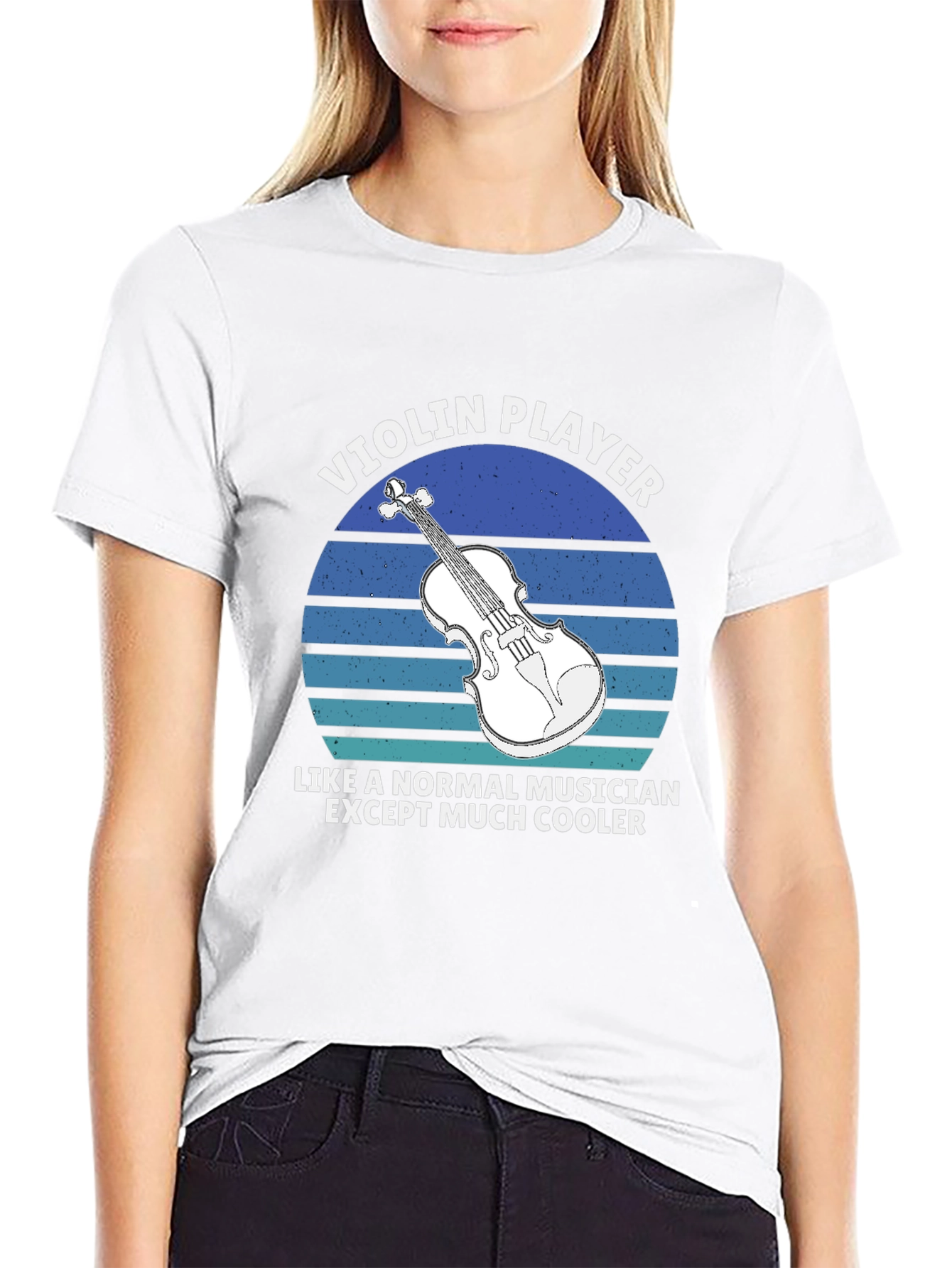 Black Violin Player T-Shirt - Cool Musician Graphic Tee view 9