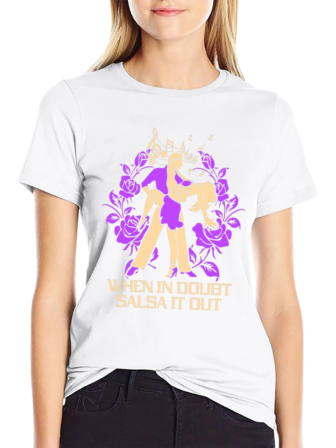 Black Salsa Dance Graphic Tee - When in Doubt, Salsa it Out! view 9